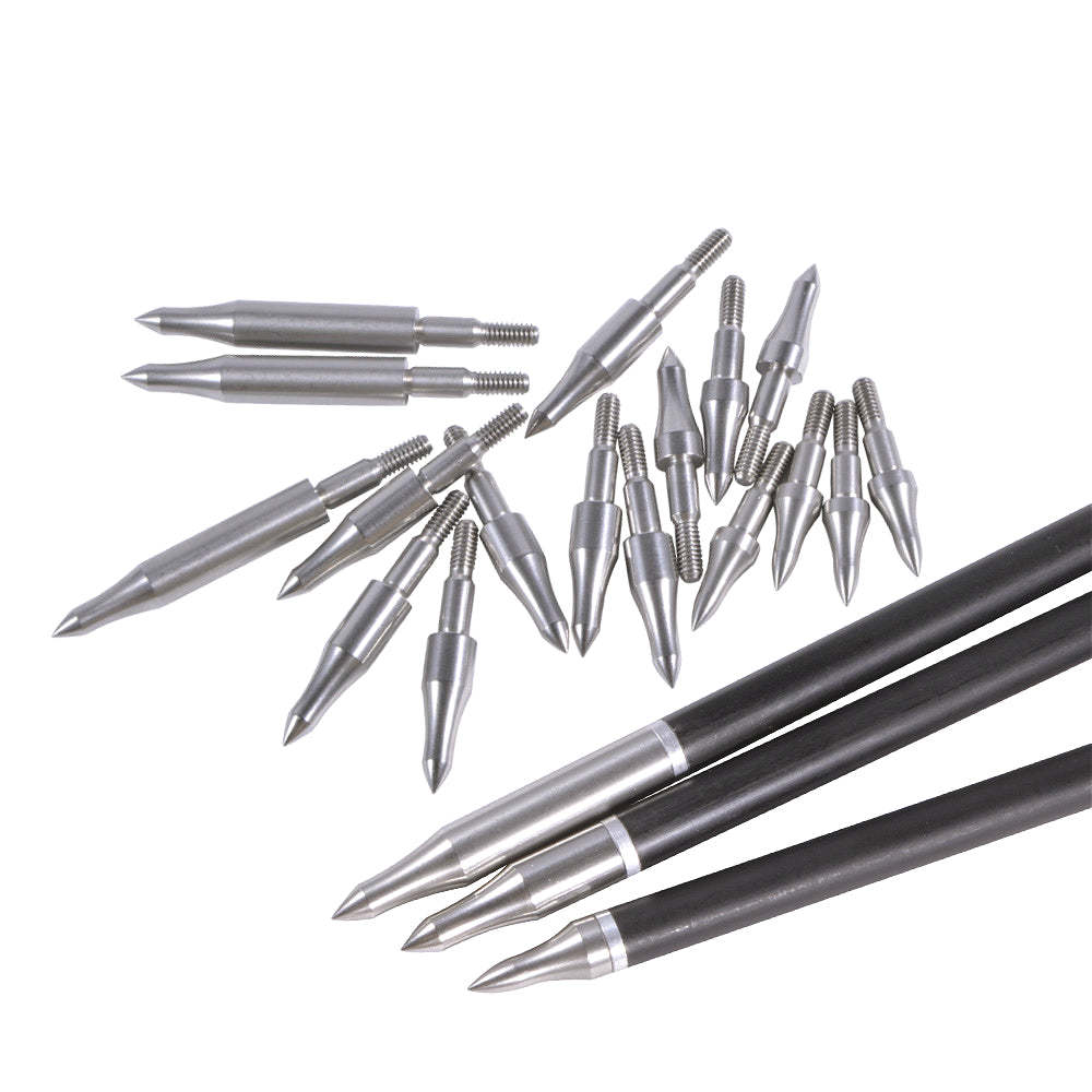 🎯Archery Pure Steel Broadheads 75-300grain Arrowheads Points-AMEYXGS Archery