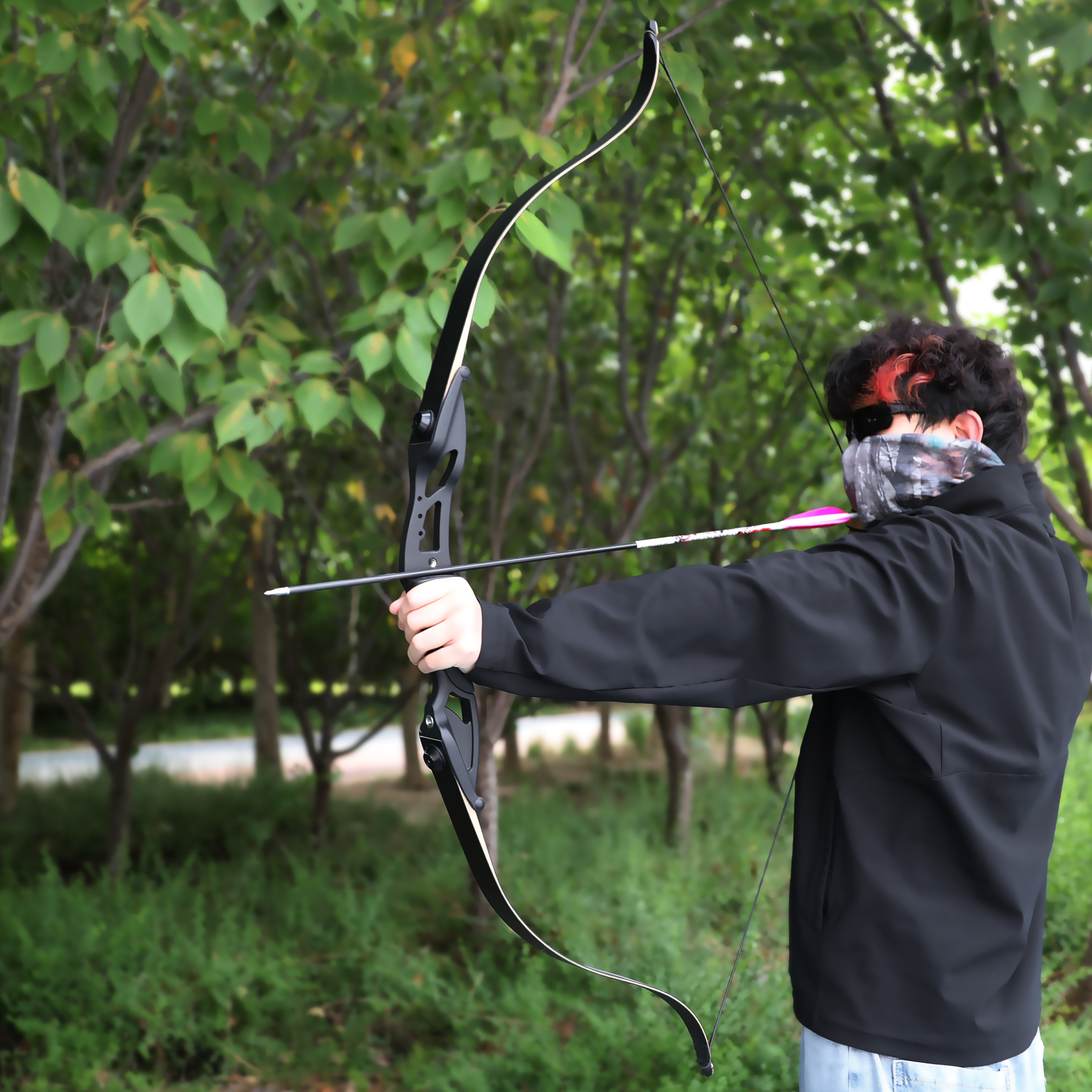 Archery Recurve Bow Set Takedown Target & Hunting