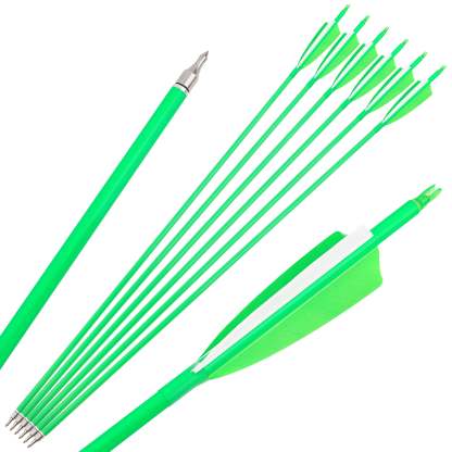 🎯31" Fluorescence Carbon Arrows for Archery Target Practice Hunting-AMEYXGS Archery