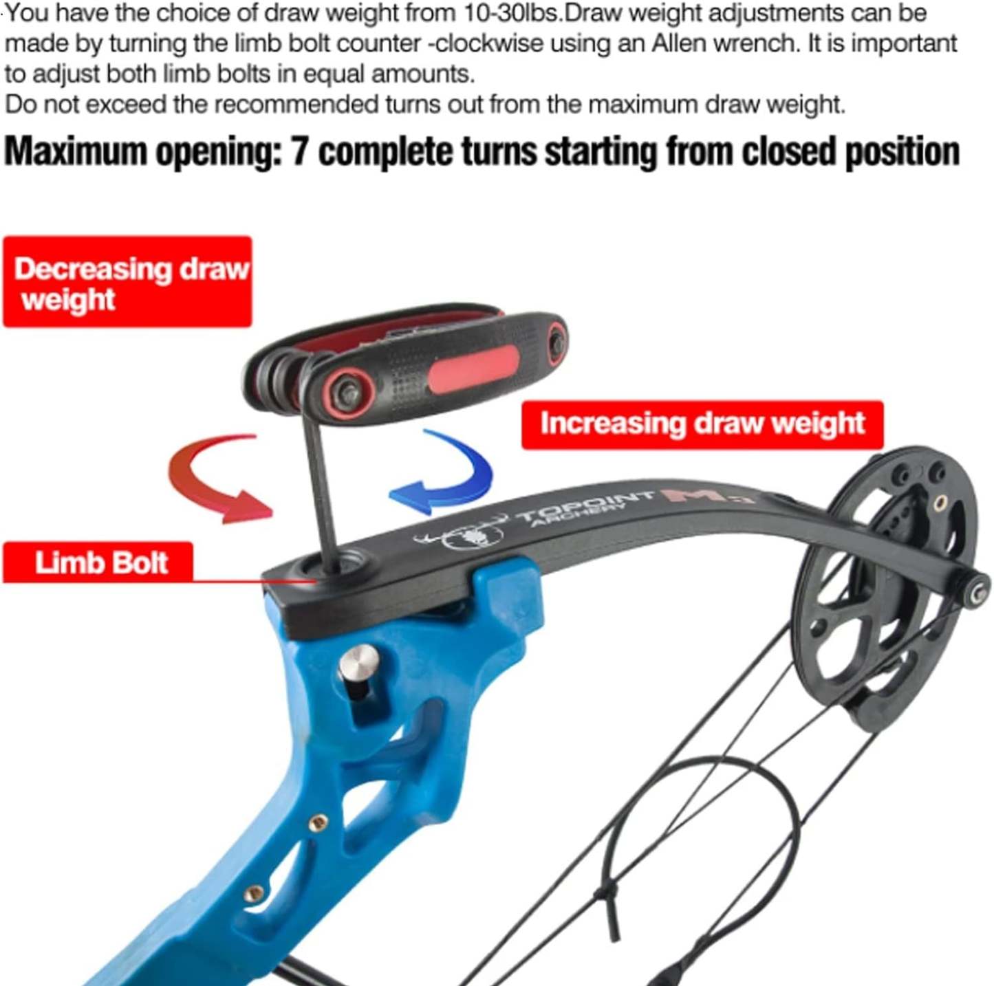 🎯TOPOINT ARCHERY M3 Compound Bow Package for Beginners Junior&kids ,10-30Lbs Adjustable-AMEYXGS Archery