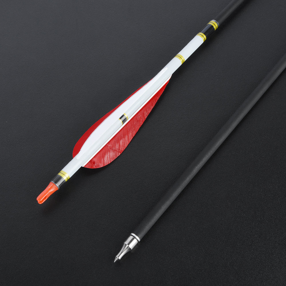 🎯12pcs/Box Archery Carbon Arrow for Compound Recurve Bow Hunting Target-AMEYXGS Archery