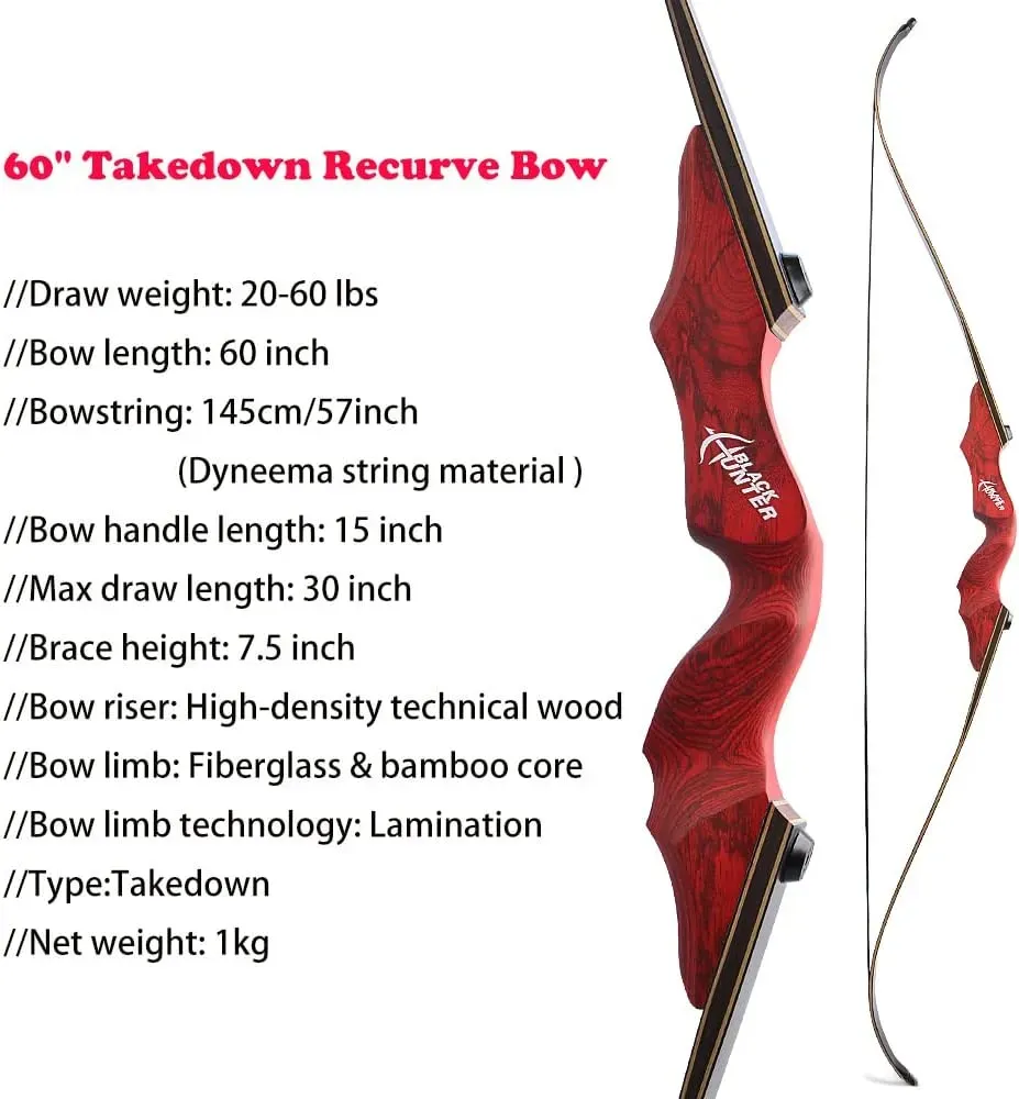 Black Hunter Archery Hunting Bow, Right Hand &Left Hand(20-60lbs)