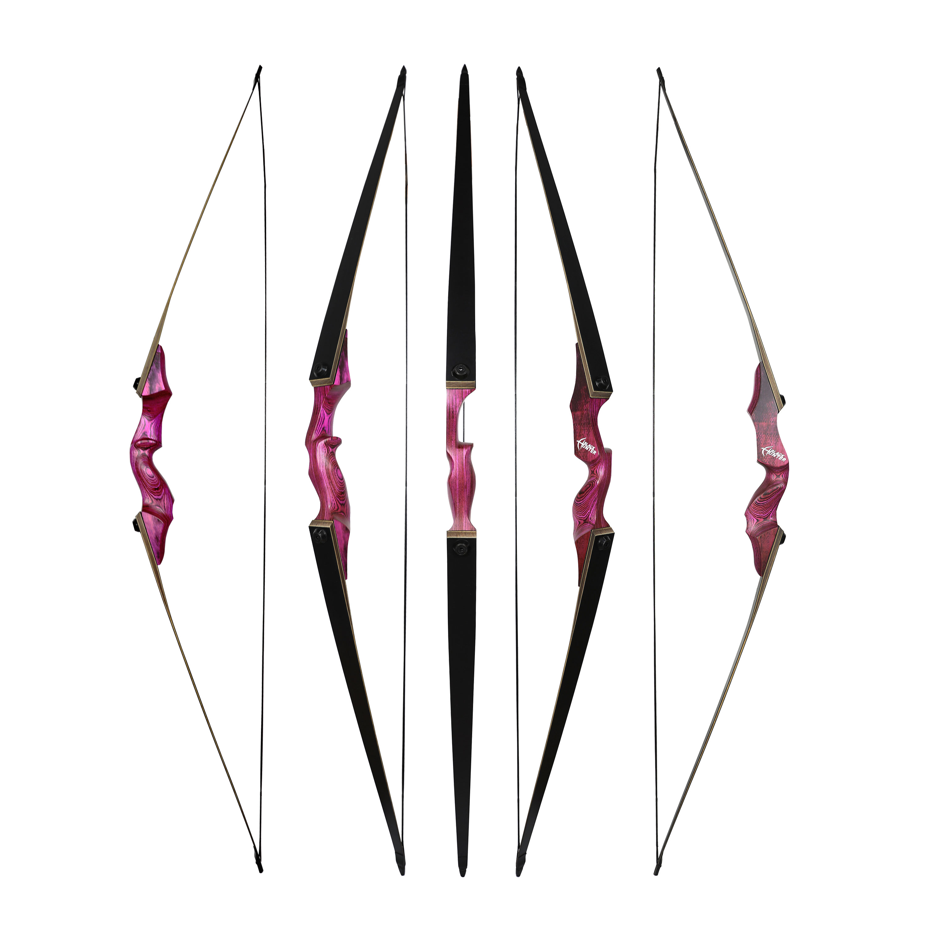 BLACK HUNTER's Hunting Recurve Longbow, Perfect LH&RH Archery Tradition Practice Outdoor