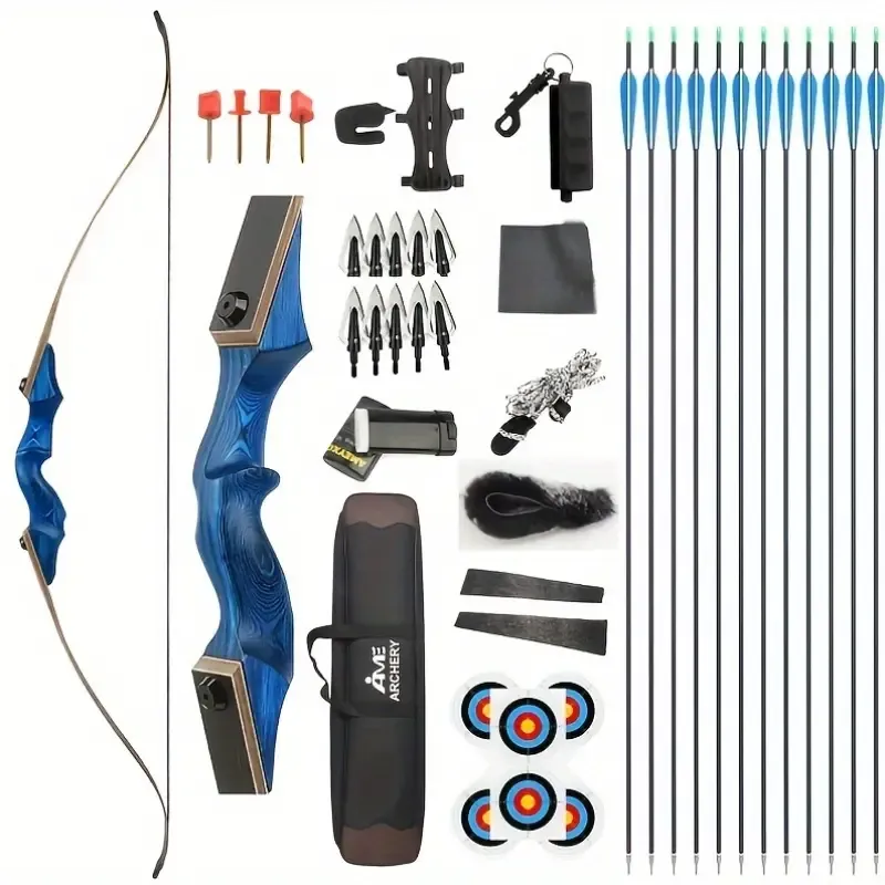 45lbs Black Hunter Recurve Bow Hunting Kit