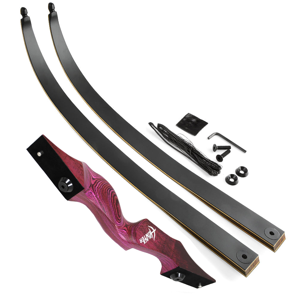BLACK HUNTER 60'' Archery Traditional Hunting 20-60LBS Recurve Bow RH&LH
