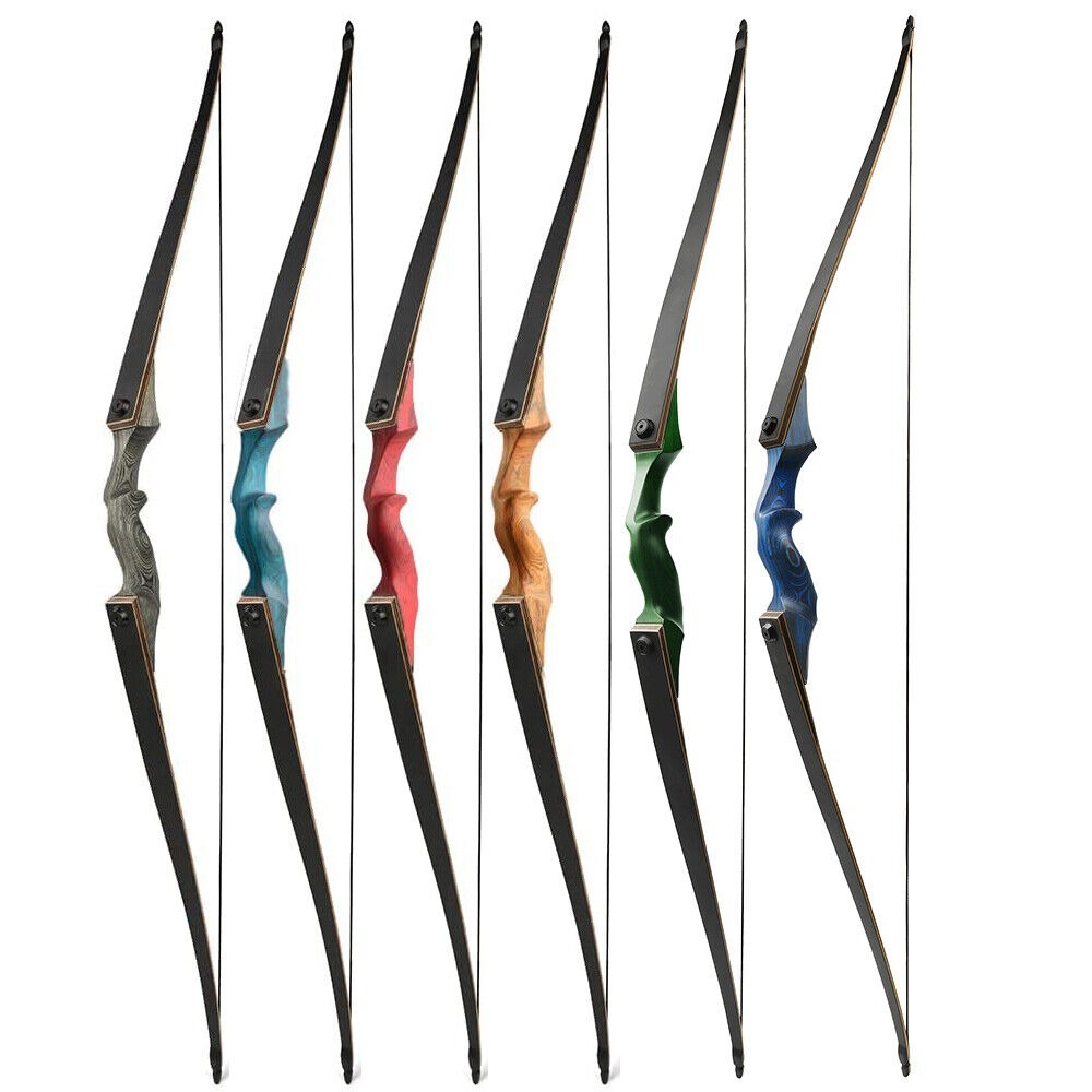 BLACK HUNTER Longbow Archery Hunting Kit ,RH&LH,20-60LBS