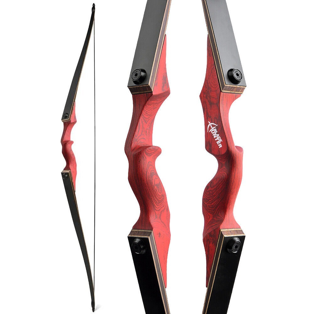 BLACK HUNTER Longbow Archery Hunting Kit ,RH&LH,20-60LBS