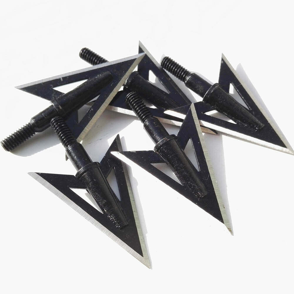 🎯12pcs Arrowheads Broadheads + Box Archery Hunting Bow-AMEYXGS Archery