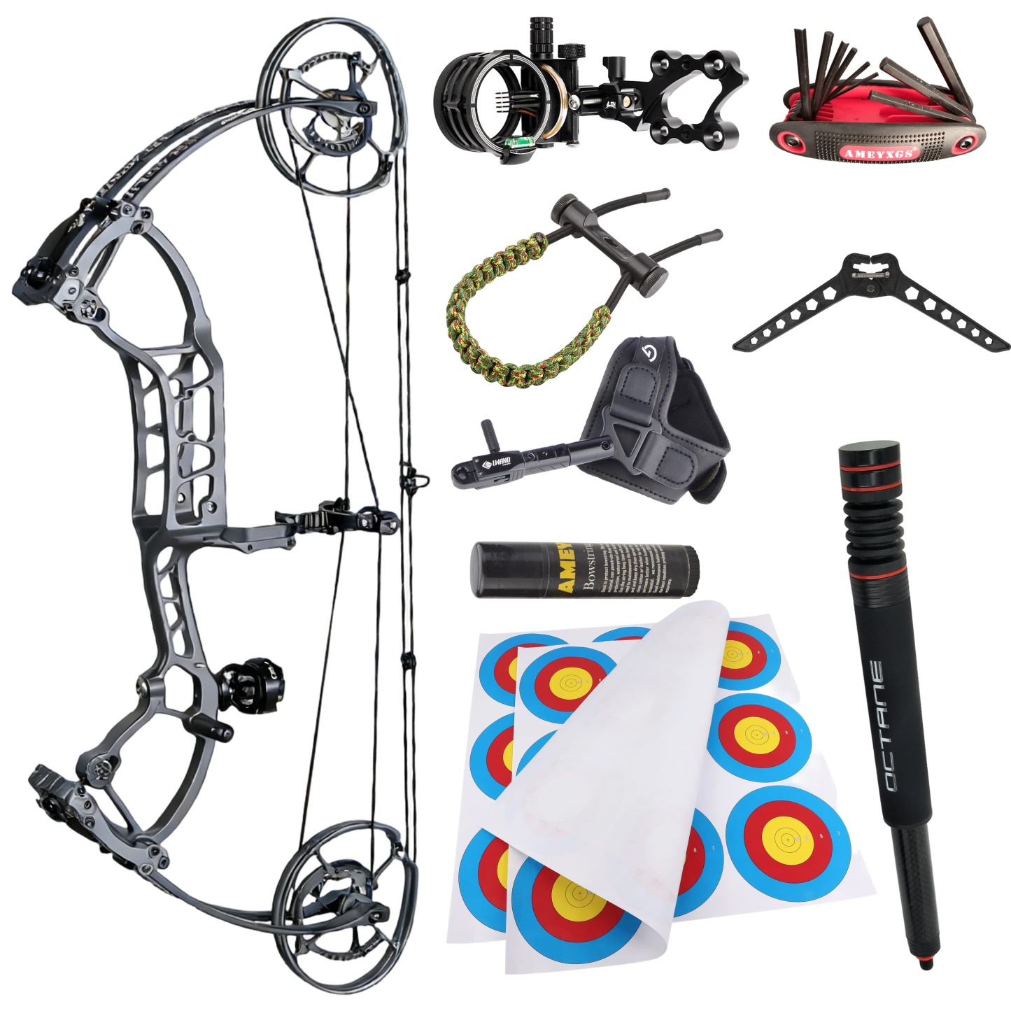 TUOLU Dual Use Compound Bow 40-70lbs Adjustable for Hunting & Target Shooting