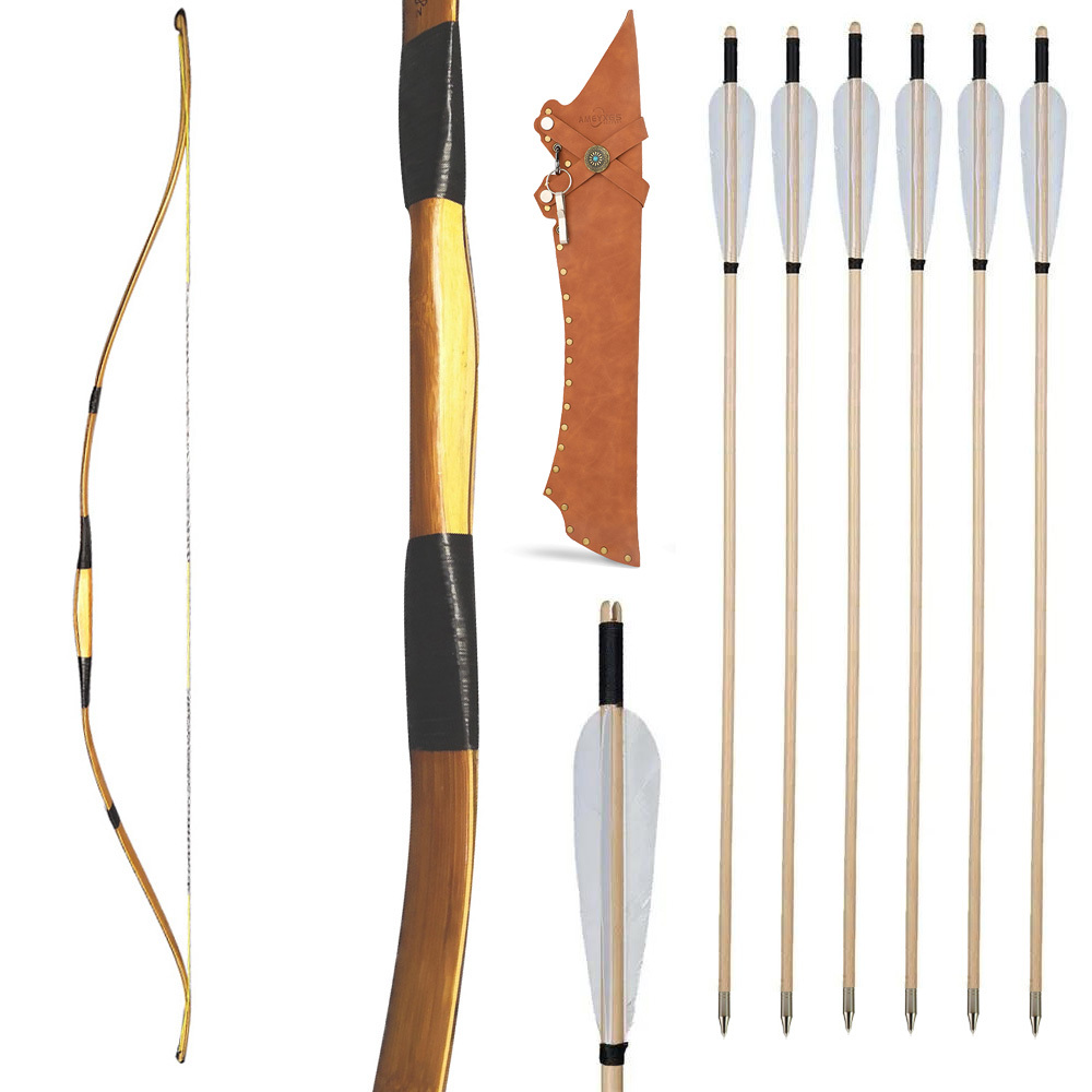 Bamboo Wood Traditional Longbow