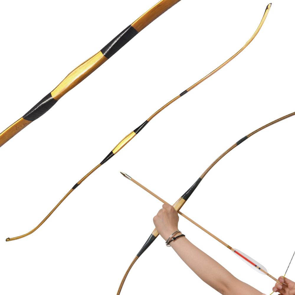 Bamboo Wood Traditional Longbow