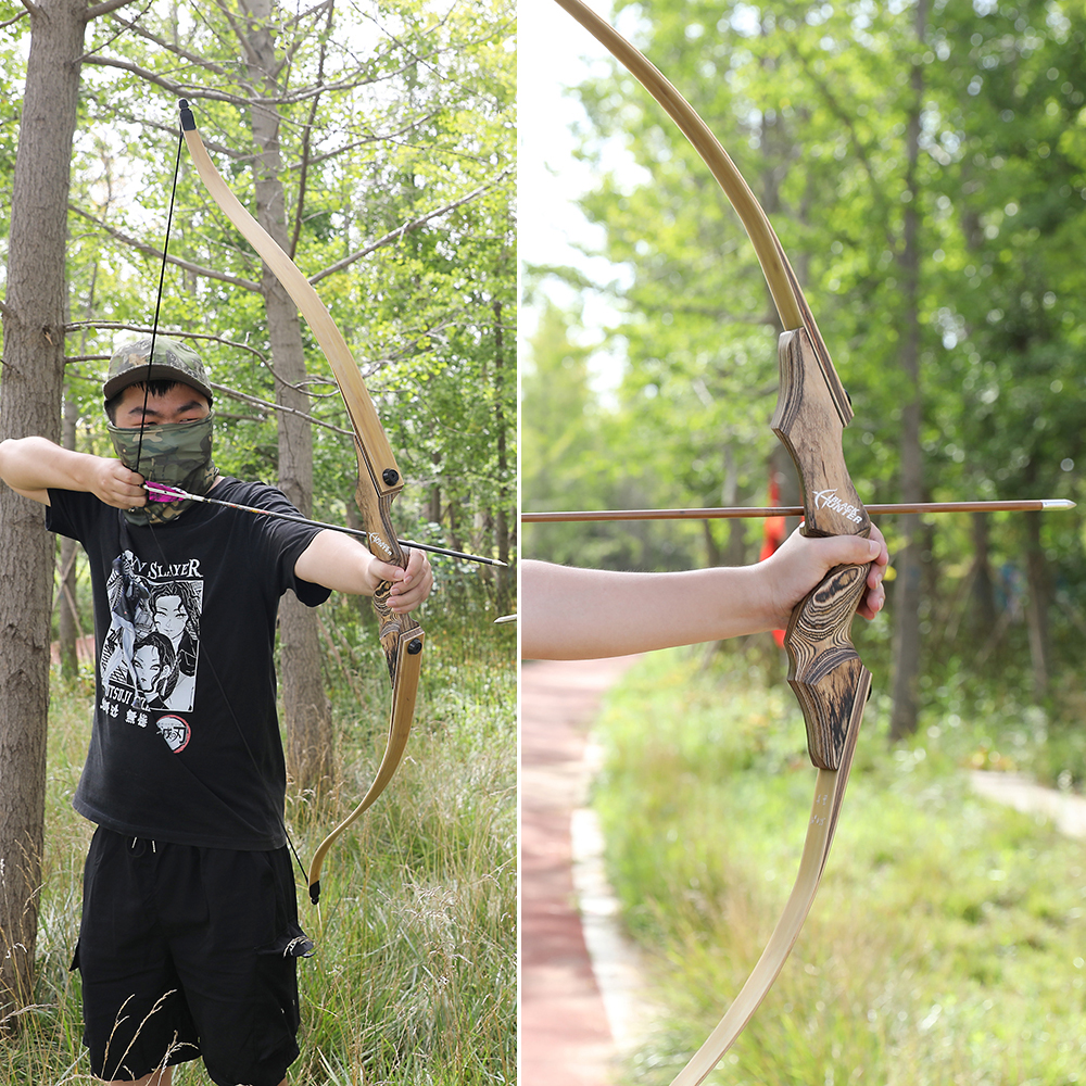 30/40lb Takedown Recurve Bow – 51" Mongolian Style – Ambidextrous – Hunting/Target
