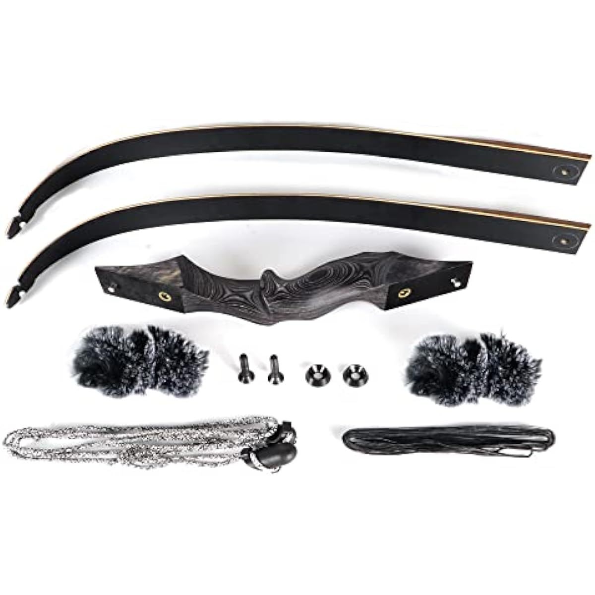 🎯Black Hunter Recurve Bow Set 20-60LBS for Adult Outdoor Hunting Beginner Training Archery Practice-AMEYXGS Archery