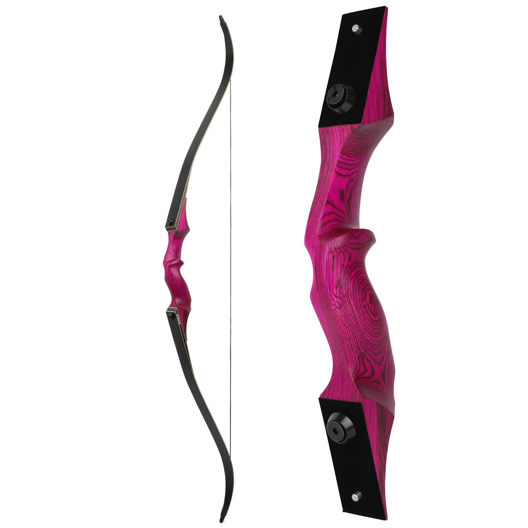 Black Hunter Recurve Bow and Arrows Kit for Hunting Outdoor