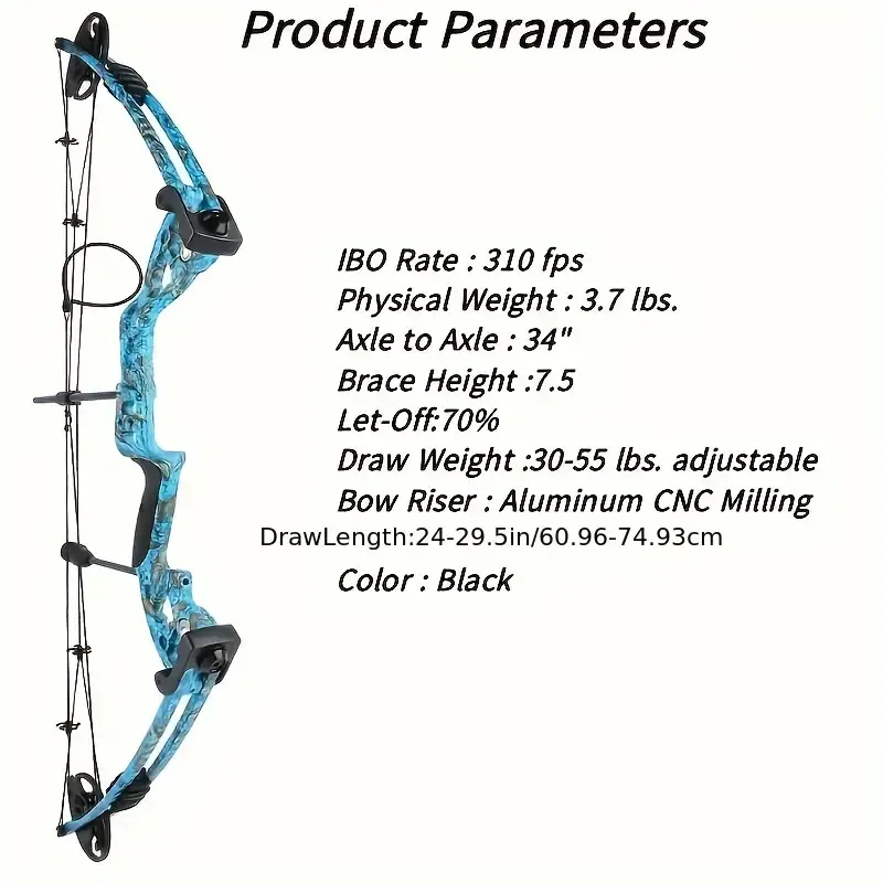 Blue M131 Compound Bow Kit | 30–55lbs Adjustable Draw