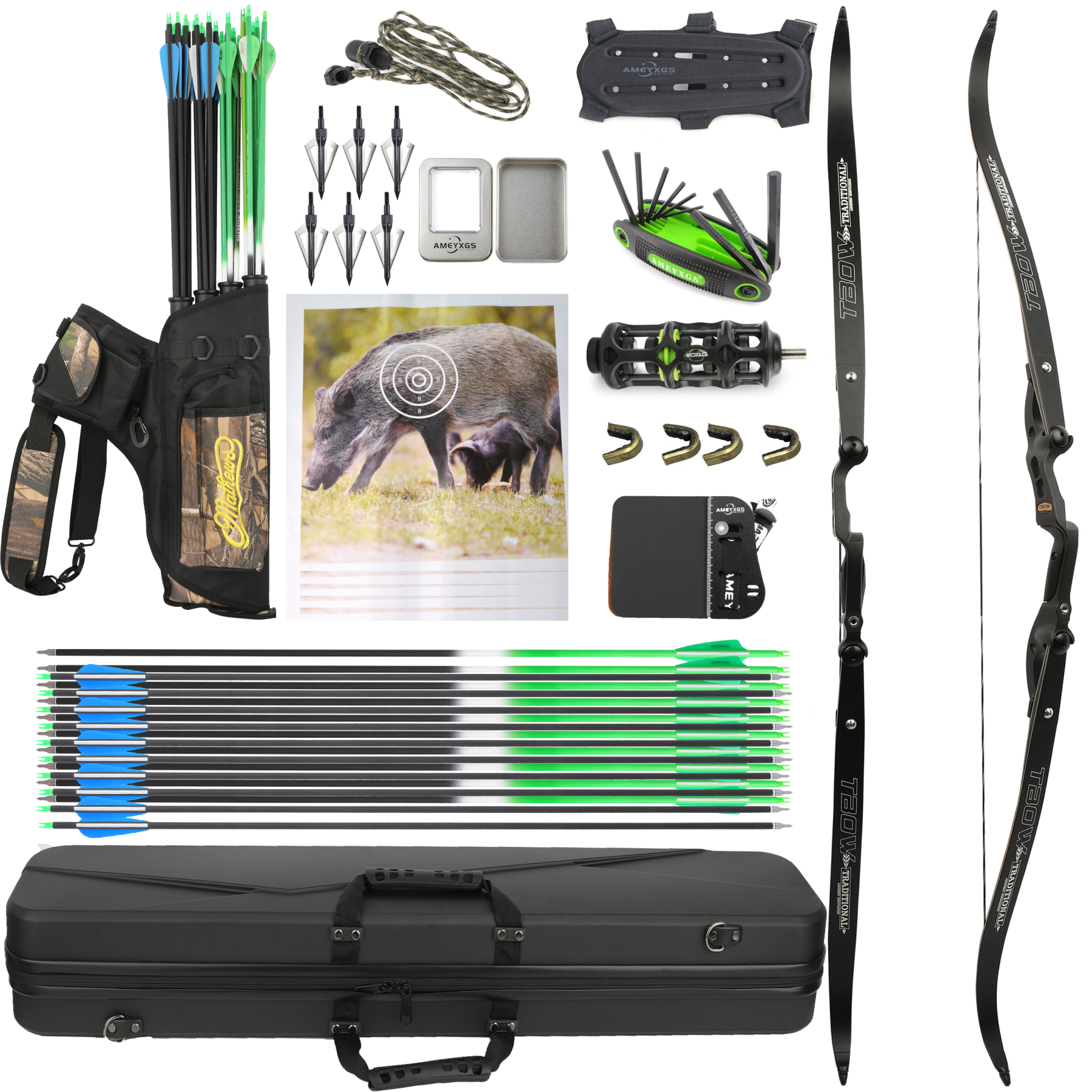 TBOW H3 Traditional Hunting Recurve Bow