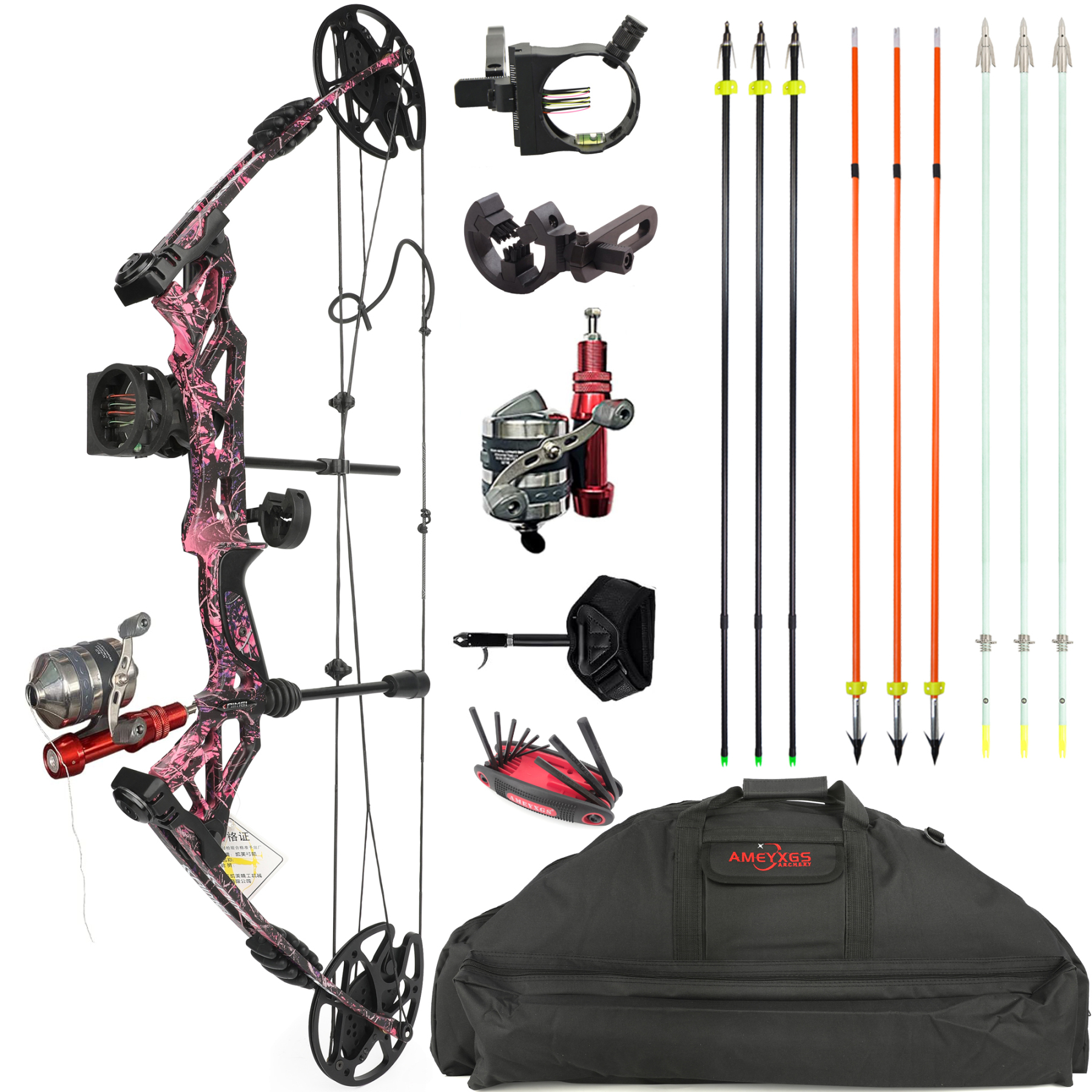 Kaimei Han Target & Bowfishing Bow Kit 30-60 LBS 