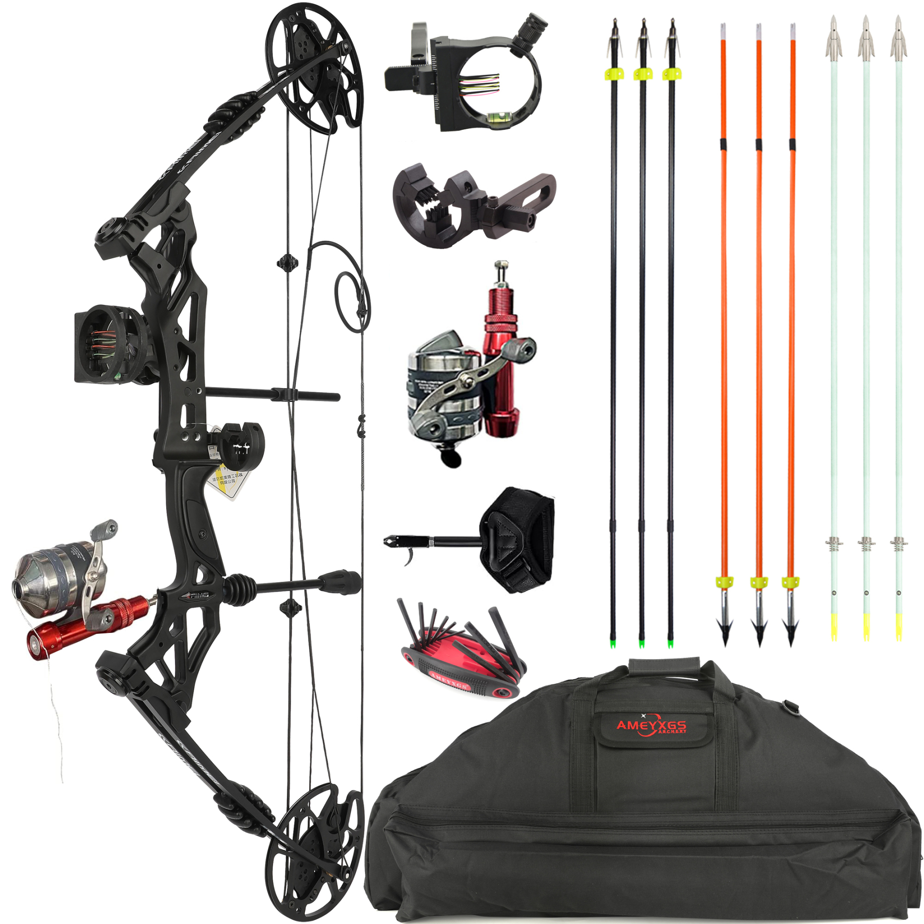 Kaimei Han Target & Bowfishing Bow Kit 30-60 LBS 