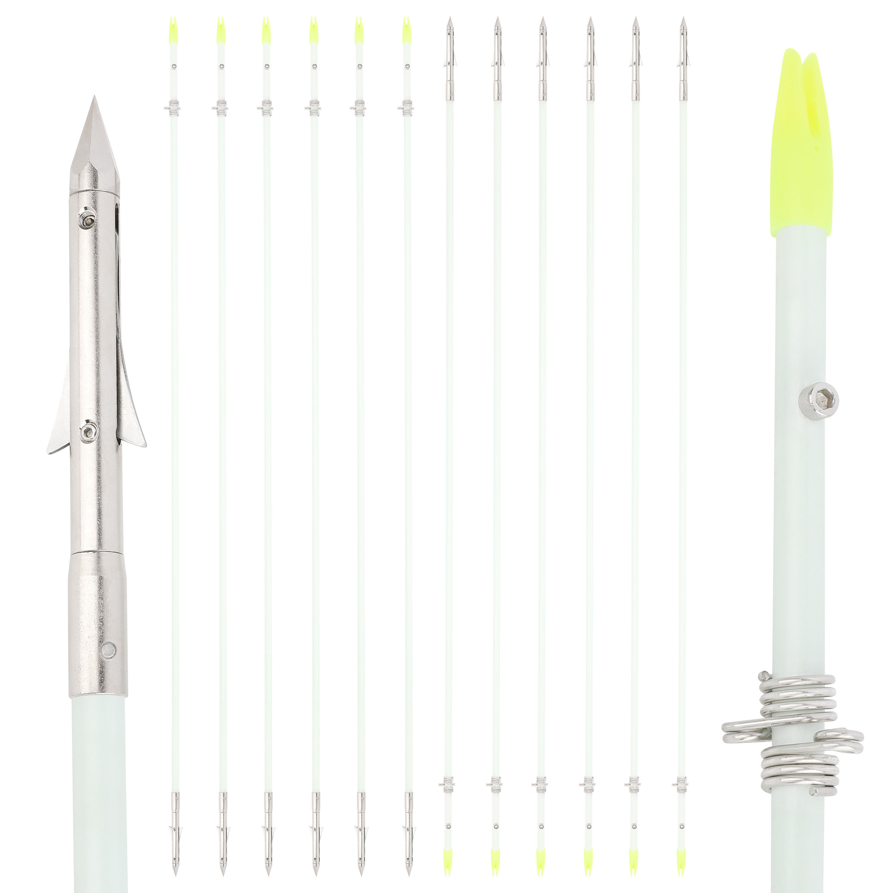 🎯33‘’ Bowfishing Fiberglass Arrows Archery Fiberglass Hunting