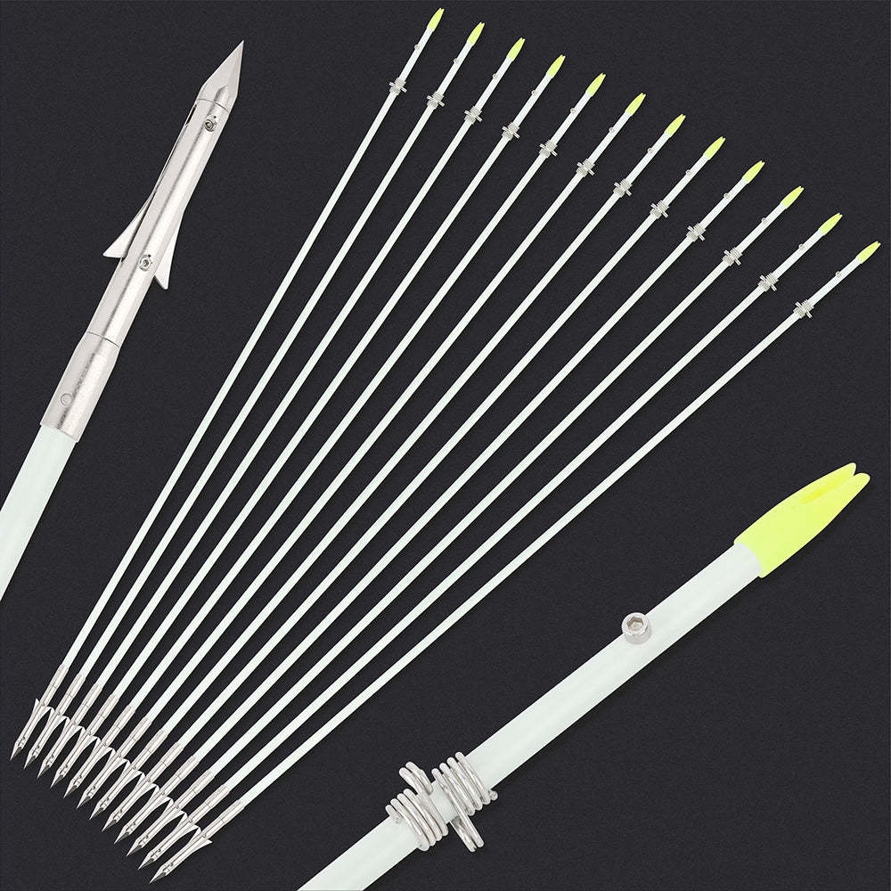 🎯33‘’ Bowfishing Fiberglass Arrows Archery Fiberglass Hunting-AMEYXGS Archery