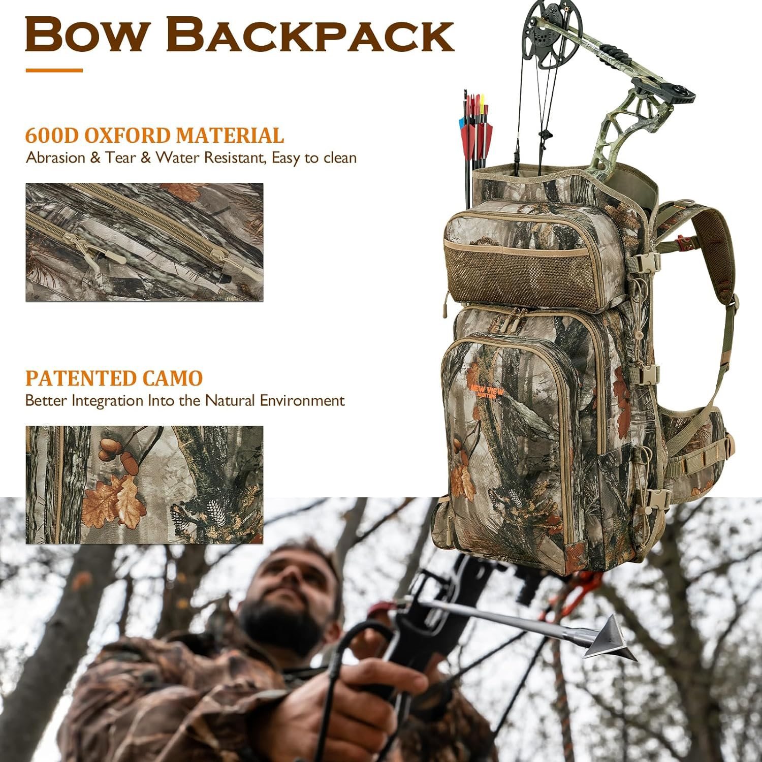 Compound Bow Archery Hunting Packs Bowhunting Backpack Bow Holder