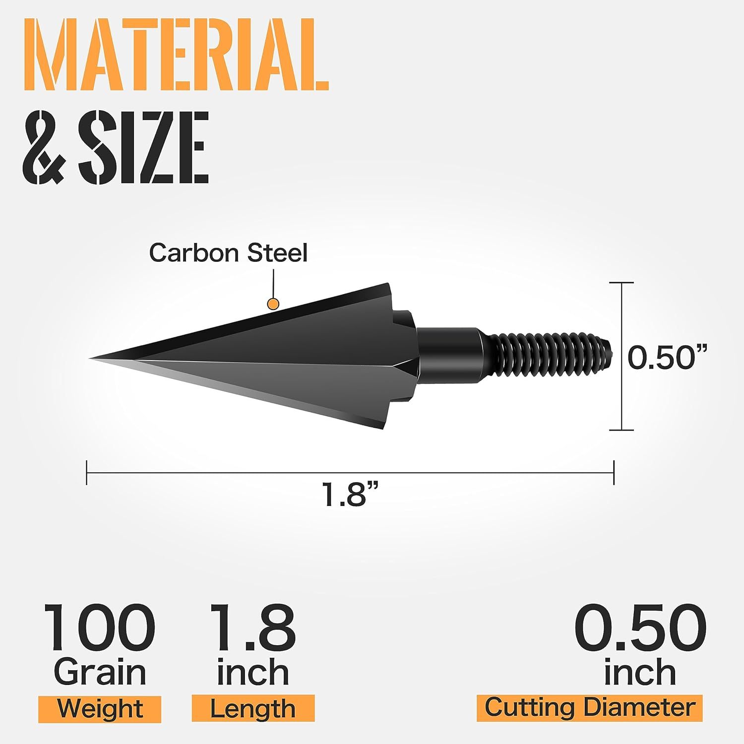 Broadheads 100 Grain Traditional Archery Arrow Tips 