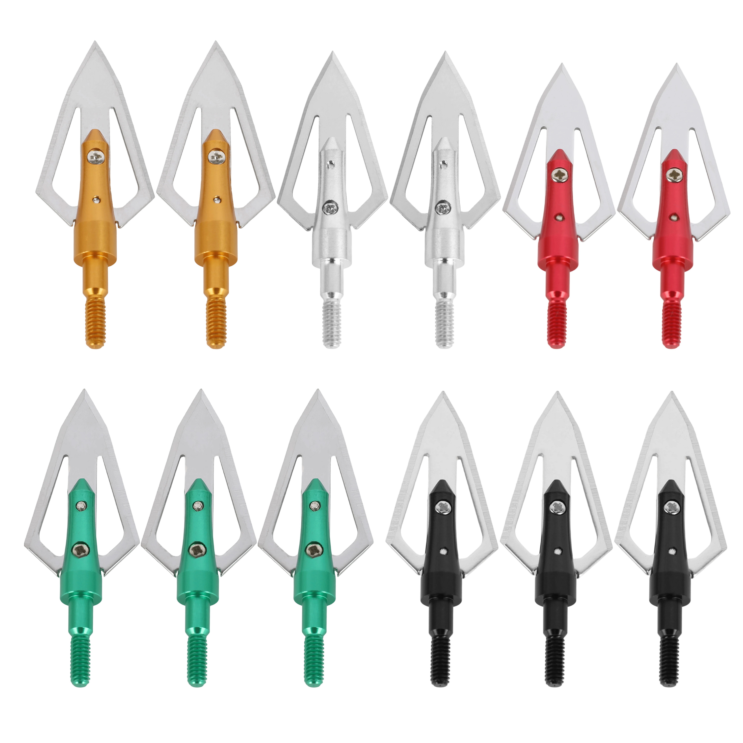 Anodized Screw-In Archery Accessory Broadheads  with Case