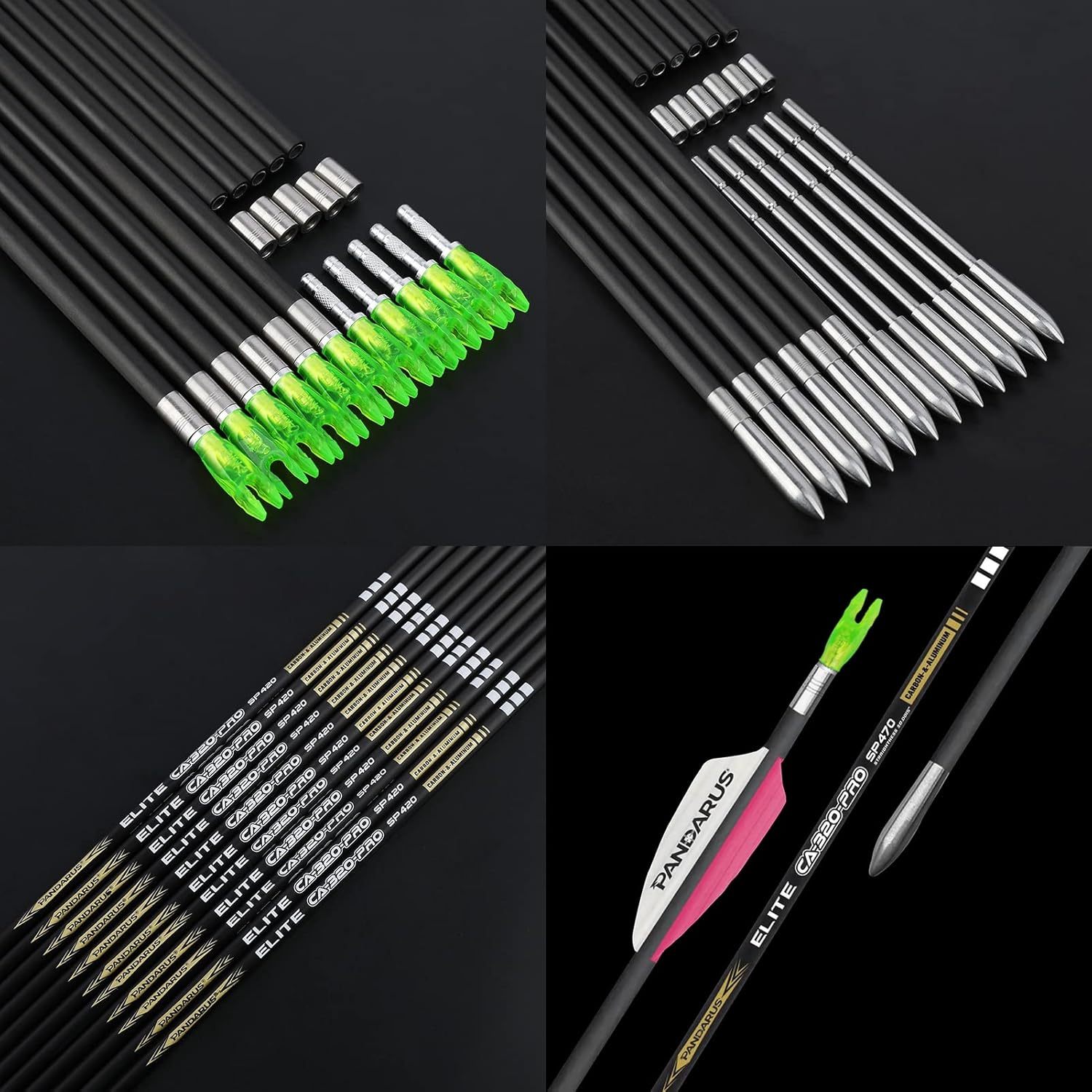 PANDARUS Archery CA320 PRO Carbon&Aluminium Arrows Target