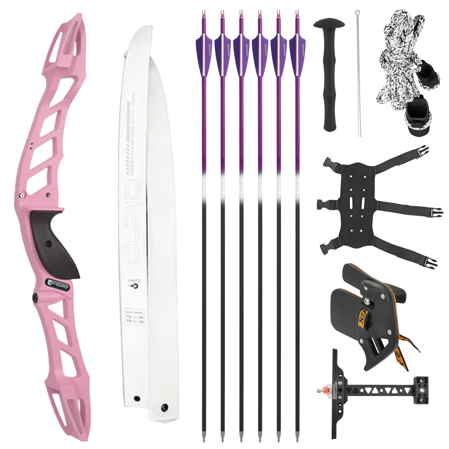 CUPID Recurve Bow Complete Kit 68'' Takedown Bow 14-38lbs