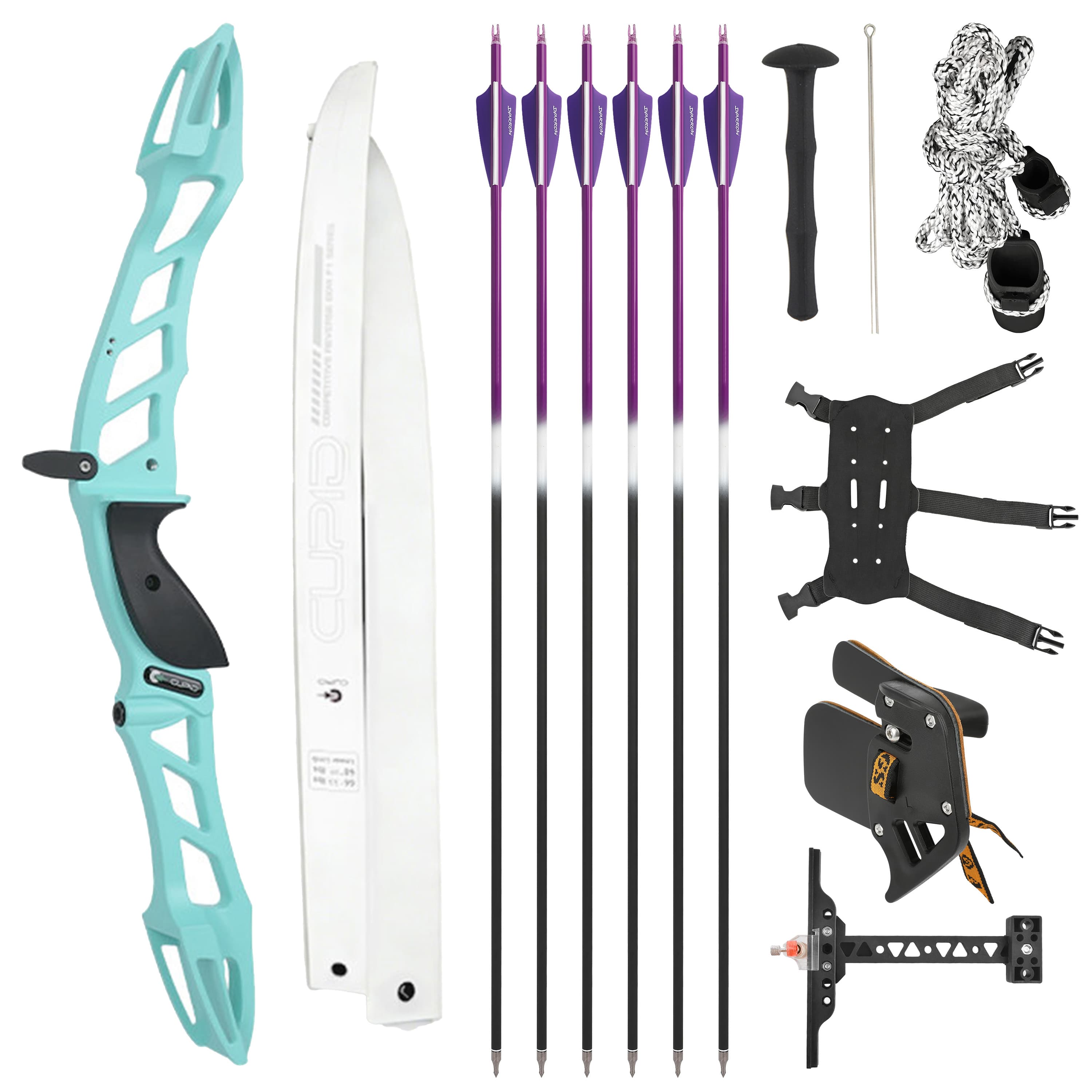 CUPID Recurve Bow Complete Kit 68'' Takedown Bow 14-38lbs