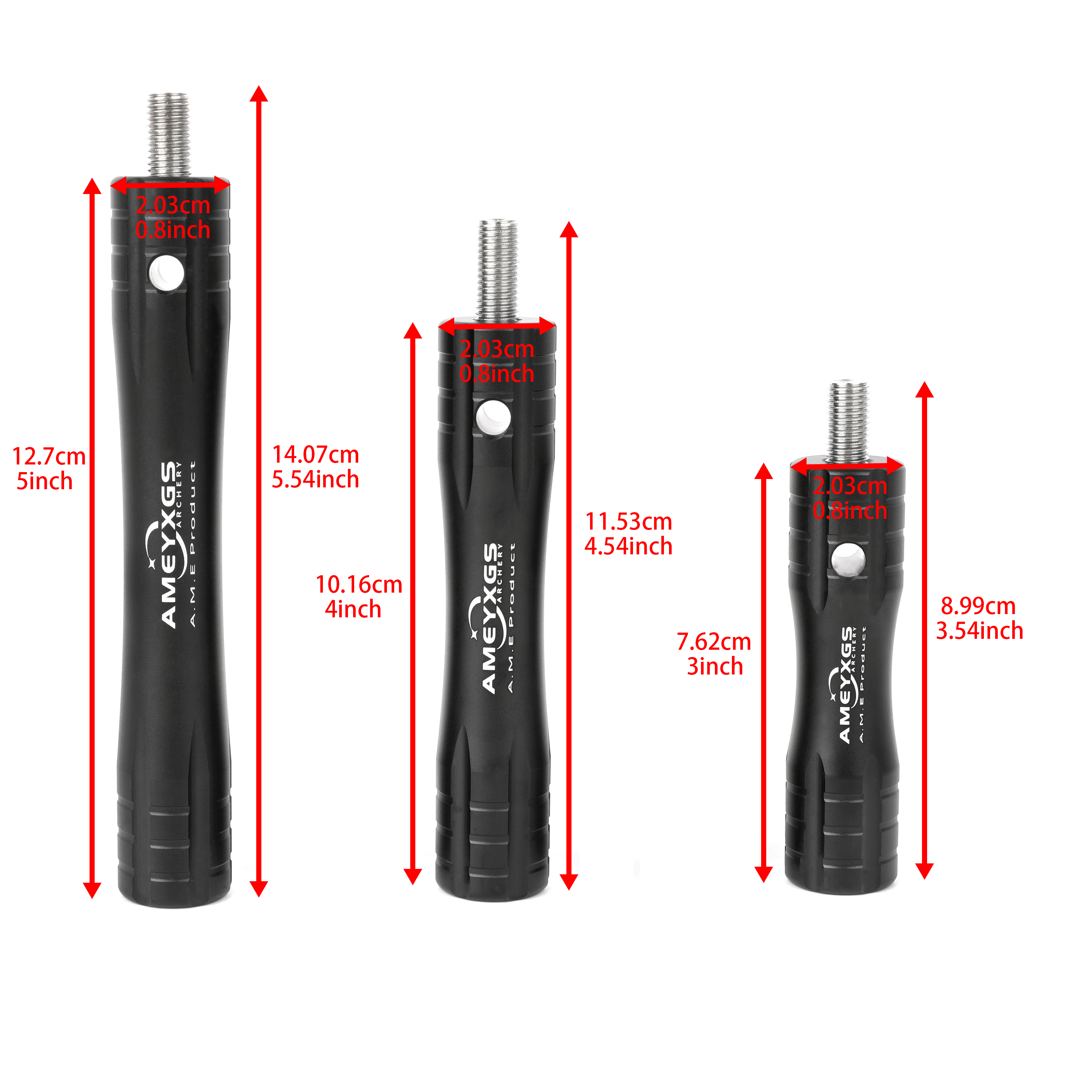 Archery Stabilizer Extension Rod 3" 4" 5" | Compound & Recurve Bow