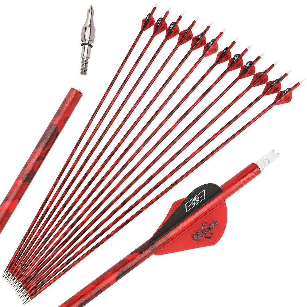 Camo Carbon Arrows Archery for Compound Recurve Bow – AMEYXGS Archery
