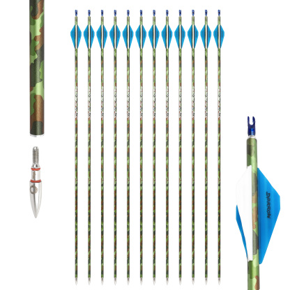 Camo Hunter Carbon Arrows with with Beiter Nock (12pcs/Box)