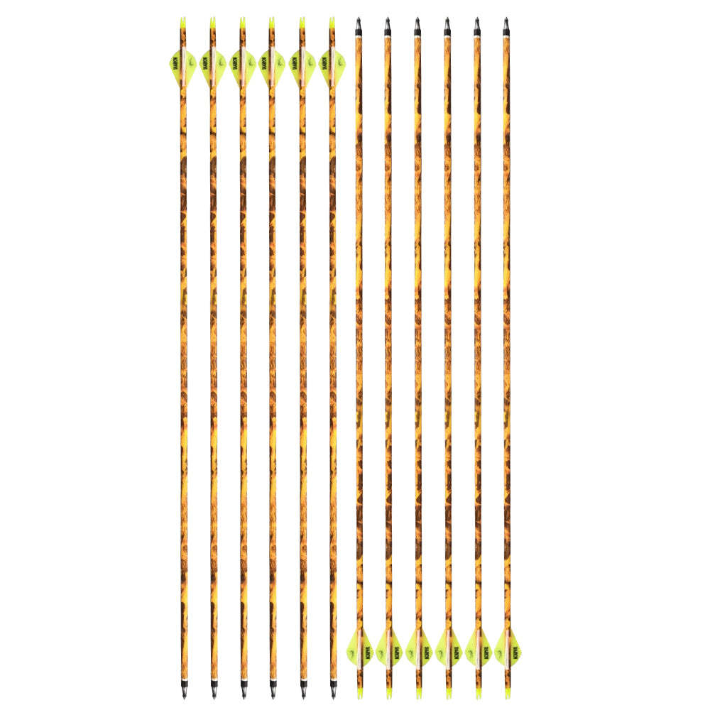 🎯Camouflage Carbon Arrow Spine 600 for Archery Hunting Target Practice-AMEYXGS Archery