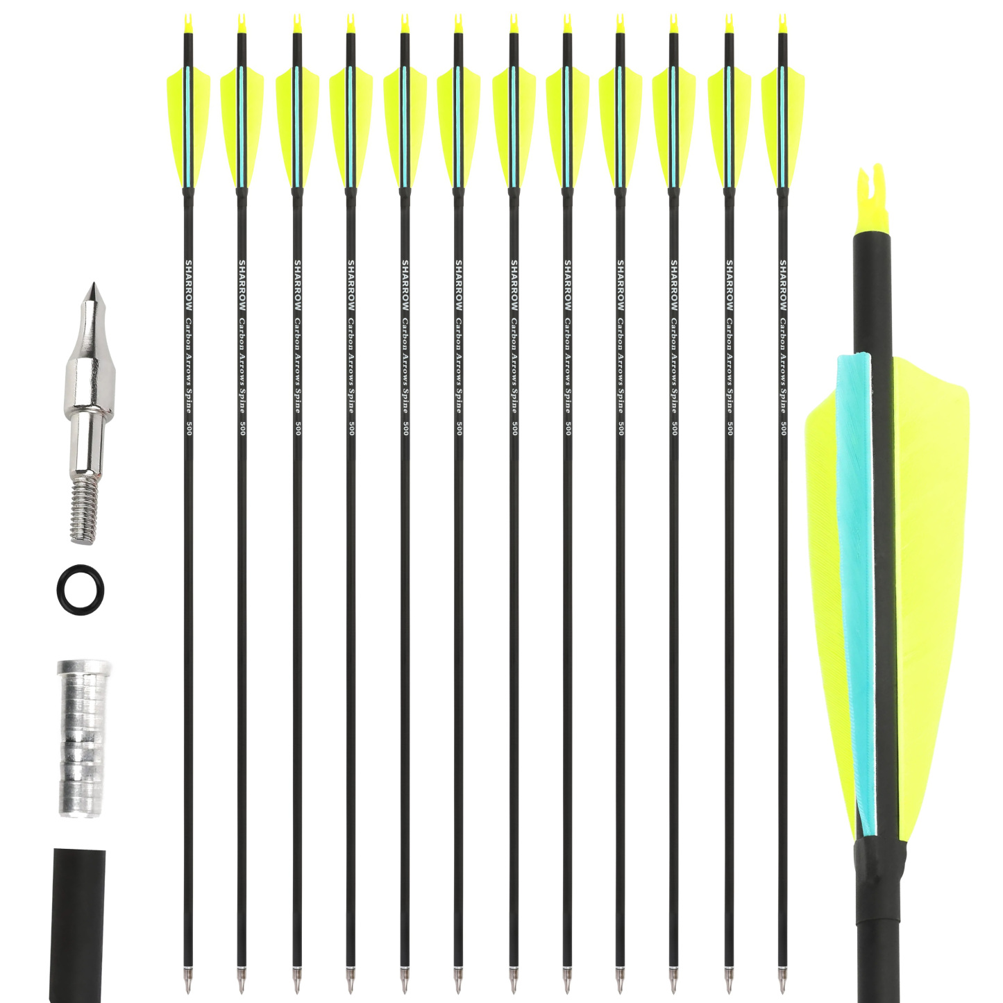 Carbon Arrow for Compound/Recurve Bow Beginner Archery