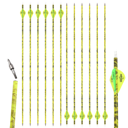 Camo Arrows 12pcs 30 in 500 Spine Mixed Carbon Set