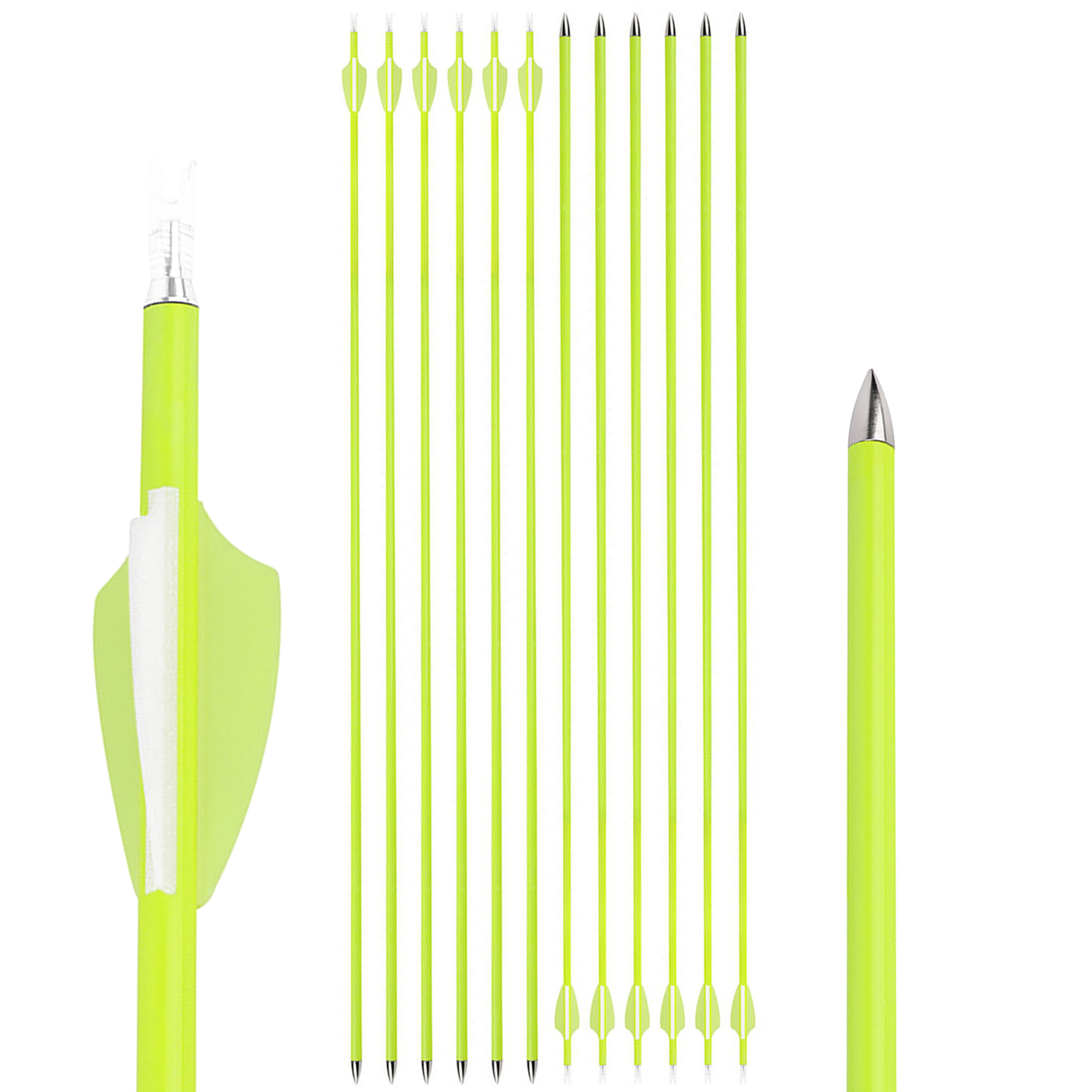 30" Carbon Arrows 1500 Spine Youth & Beginner Training Arrows