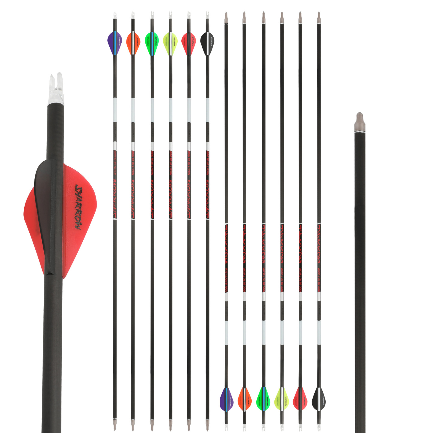 12x 31'' Carbon Arrow Sp300-500 Bow Archery Shooting Hunting
