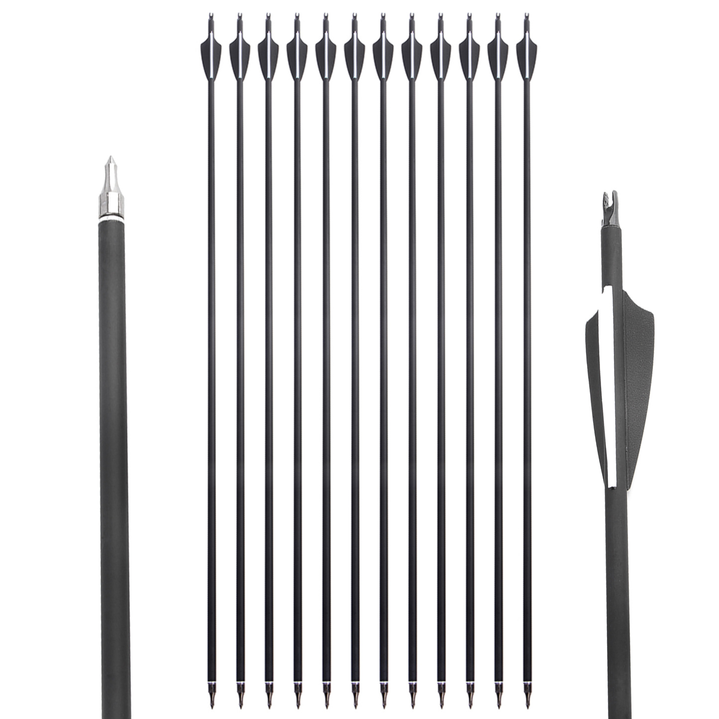 31.6 in Carbon Arrows 12pcs 500 Spine Value Set