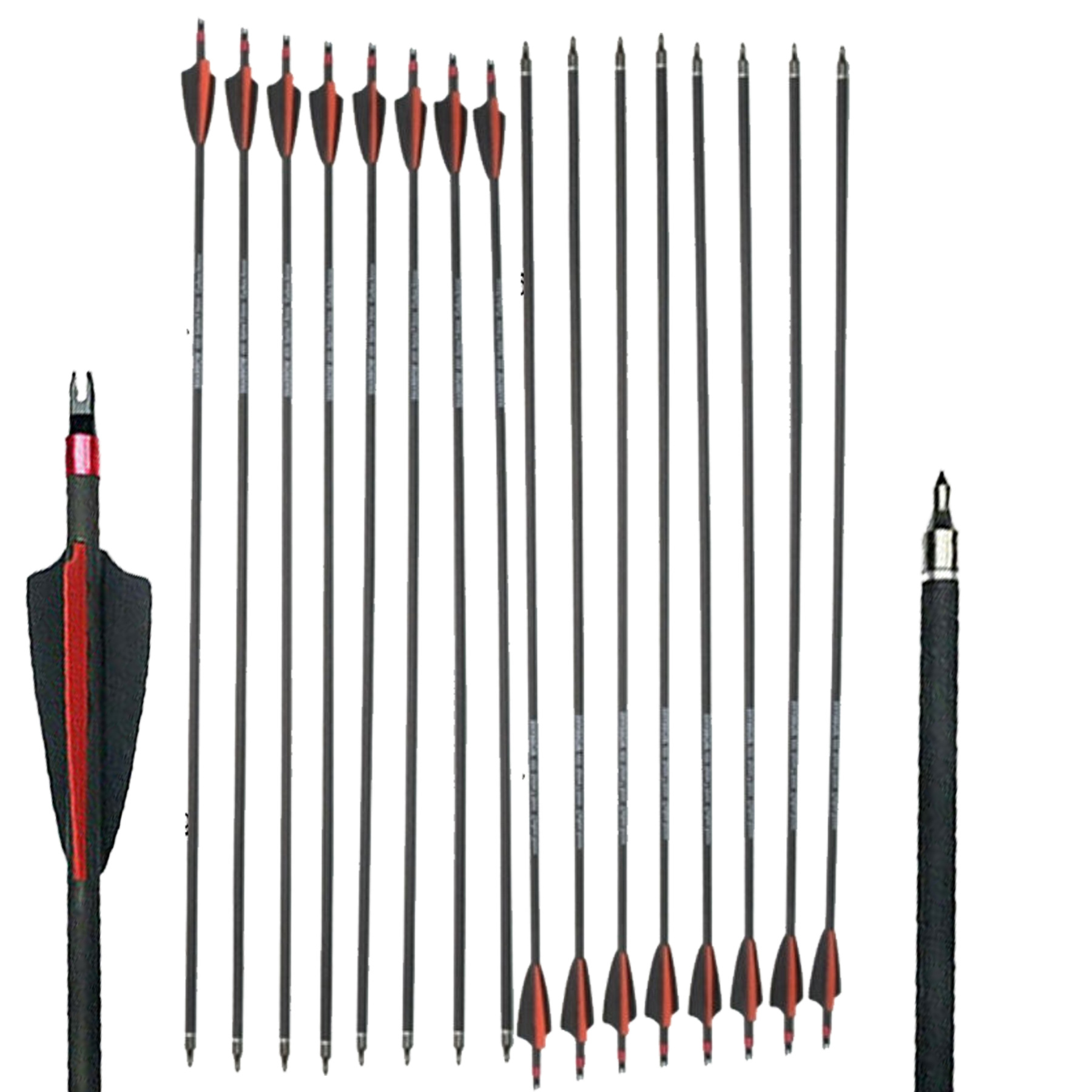 30'' Carbon Arrows Achery Spine400 Recurve Compound Bow