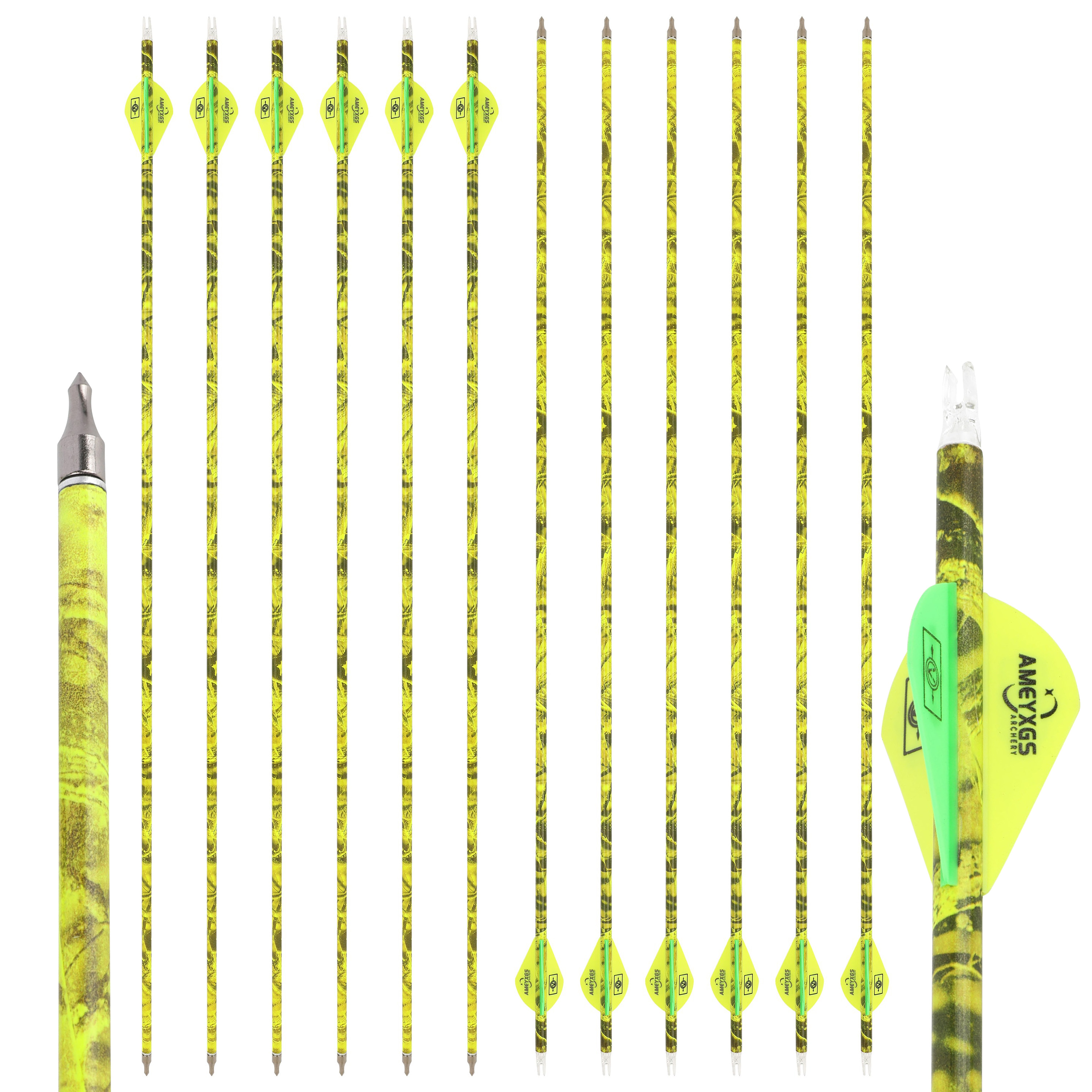 Camo Carbon Arrows Archery for Compound Recurve Bow