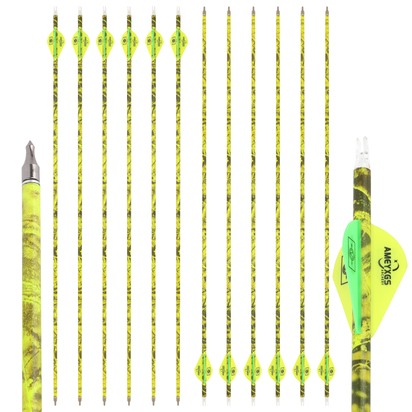 Camo Carbon Arrows Archery for Compound Recurve Bow