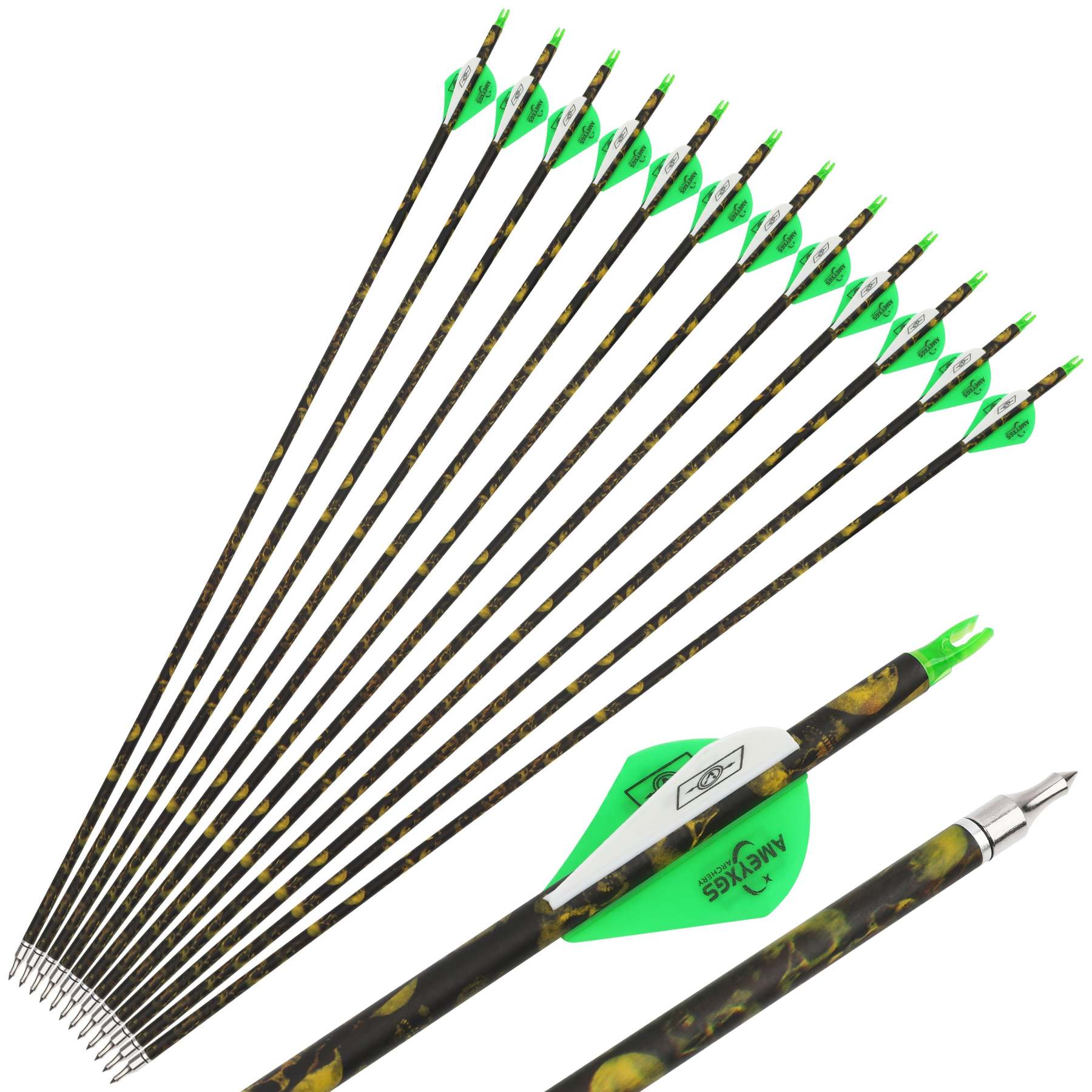 🎯 Carbon Arrows Archery Hunting Targeting Practice for Compound Bow Recurve Bow-AMEYXGS Archery