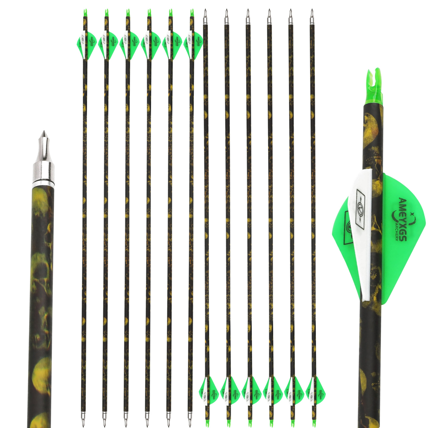🎯 Carbon Arrows Archery Hunting Targeting Practice for Compound Bow Recurve Bow