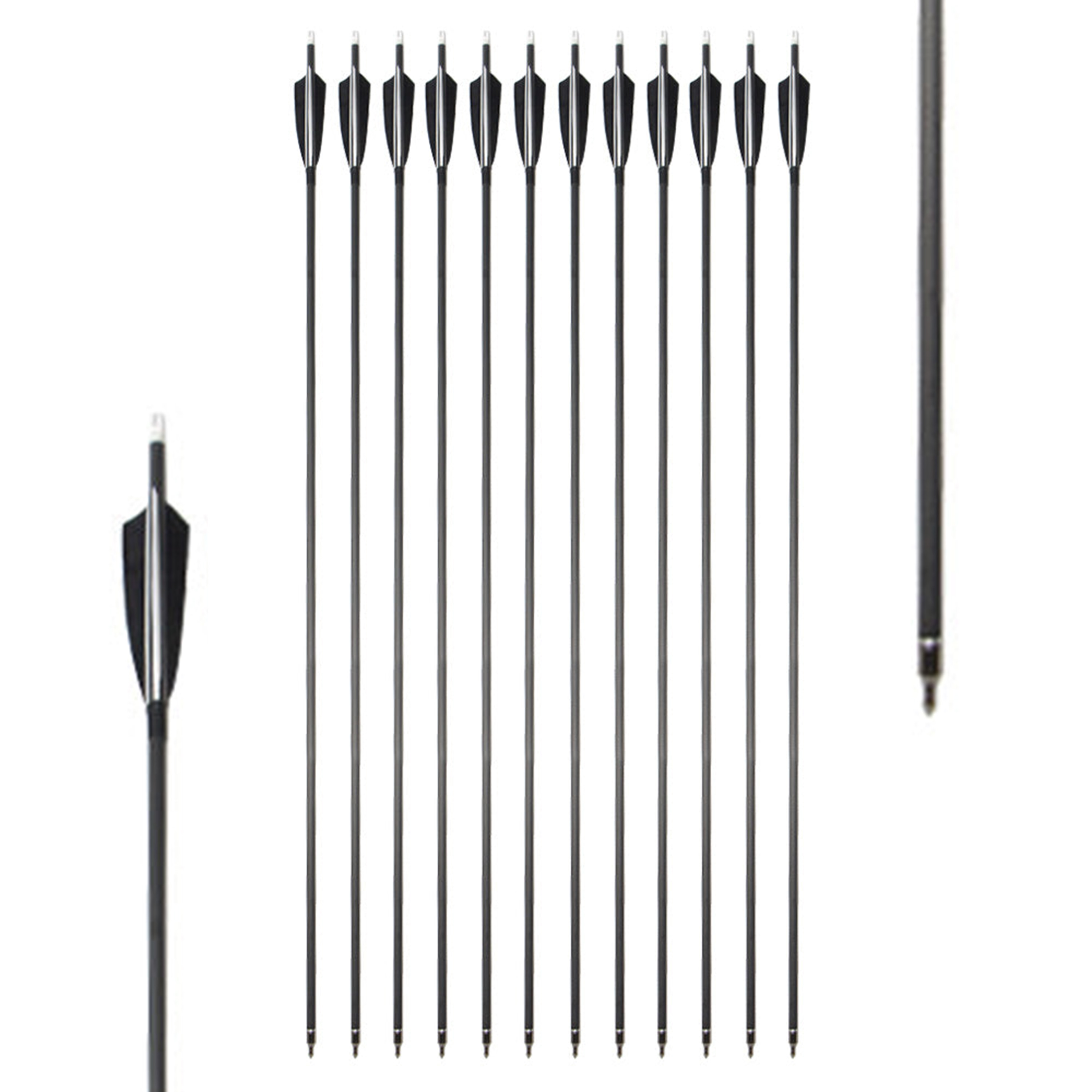 35'' Carbon Arrows Archery Traditional Longbow