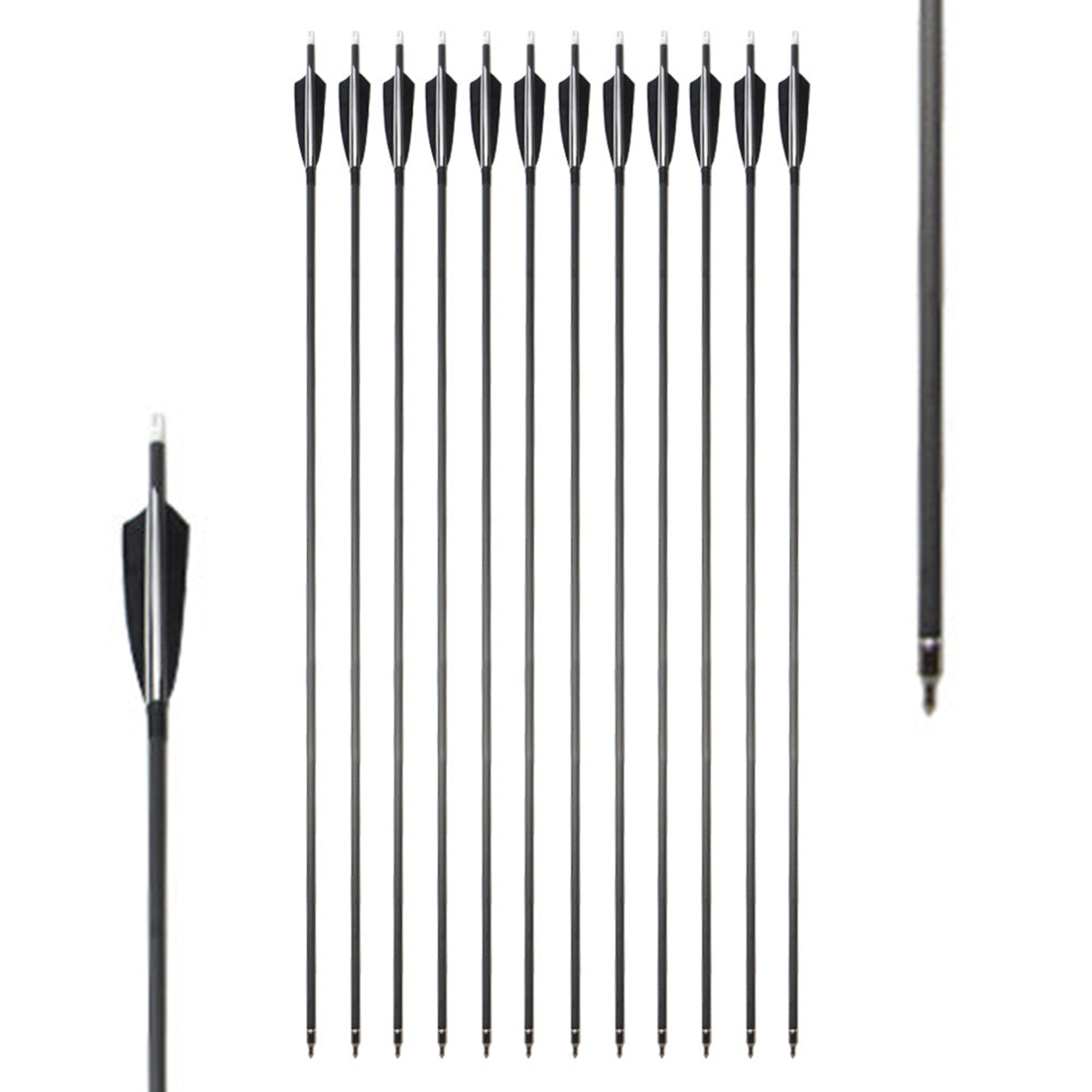 35'' Carbon Arrows Archery Traditional Longbow