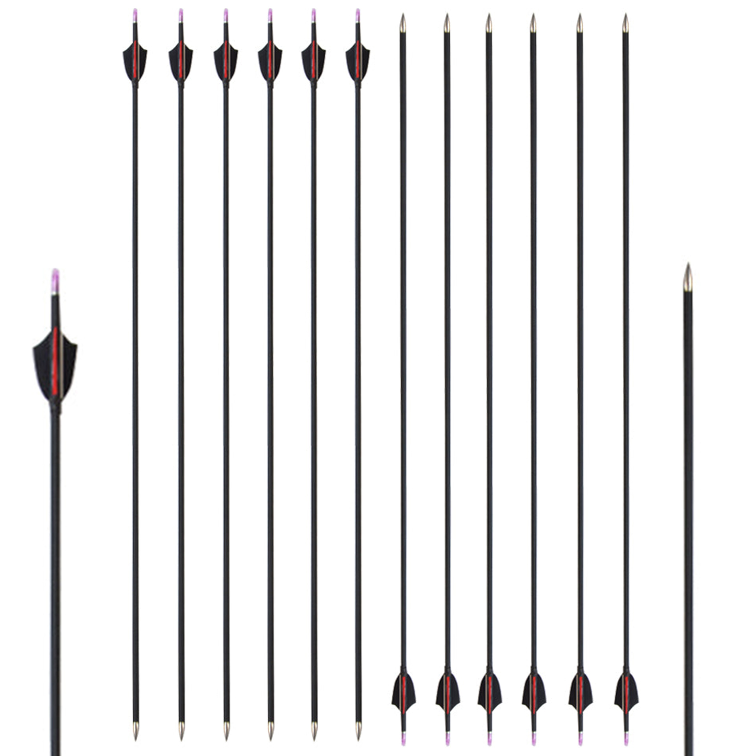🎯SP1000 Carbon Arrows Natural Feather Archery