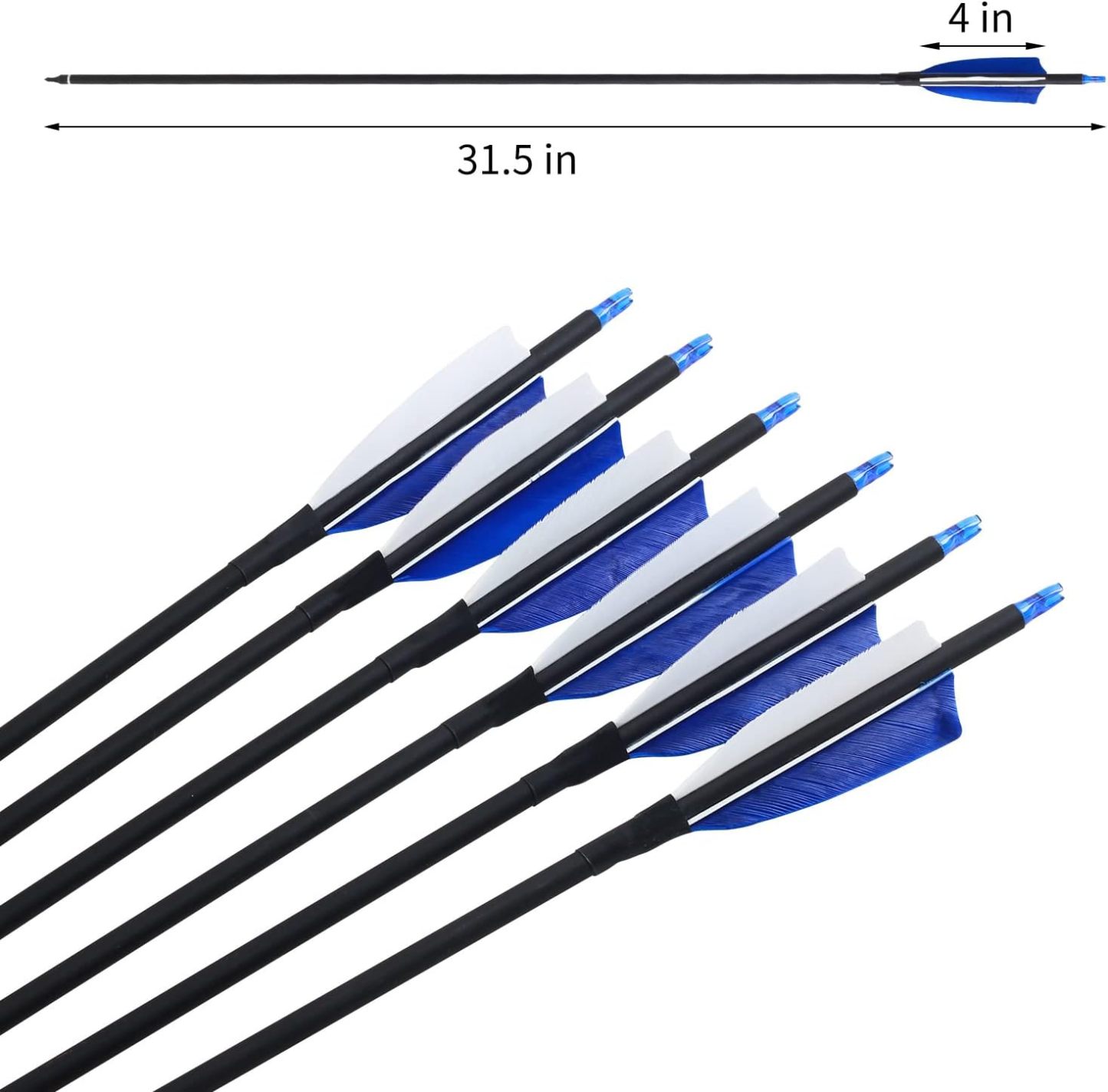 🎯Carbon Arrows Turkey Feather Broadheads Tip Target Hunting-AMEYXGS Archery