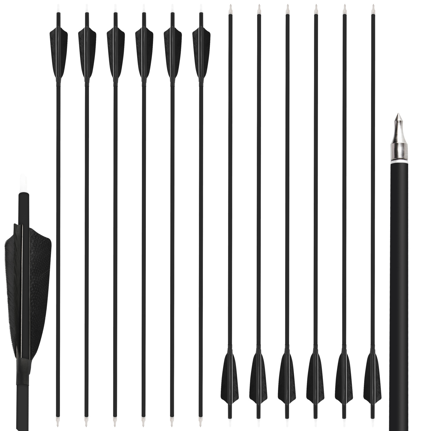 28" 30" 31" Carbon Arrows for Recurve Compound Bow Hunting