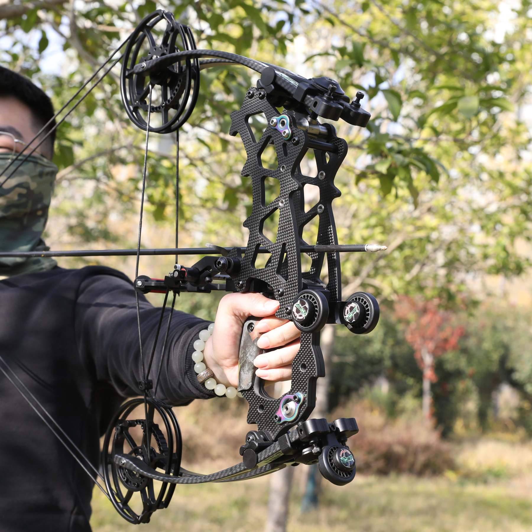 🎯Carbon Hunting Compound Bow 40-70lbs Short Axis-AMEYXGS Archery